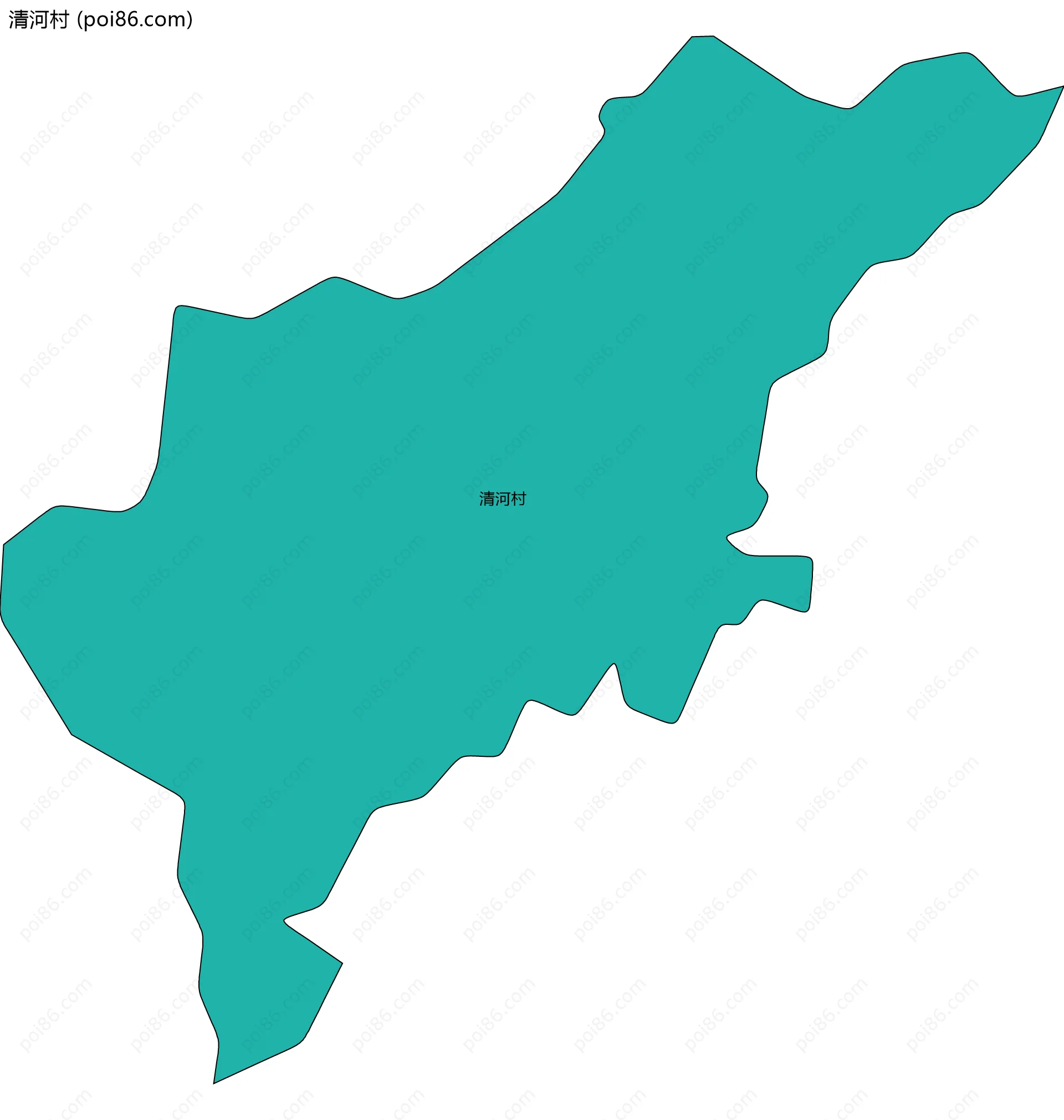 清河村边界地图