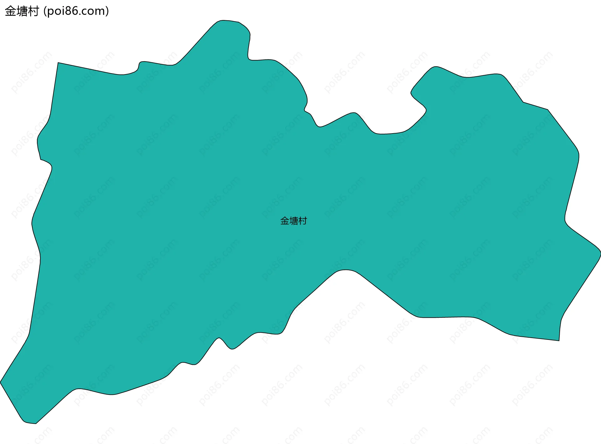 金塘村边界地图