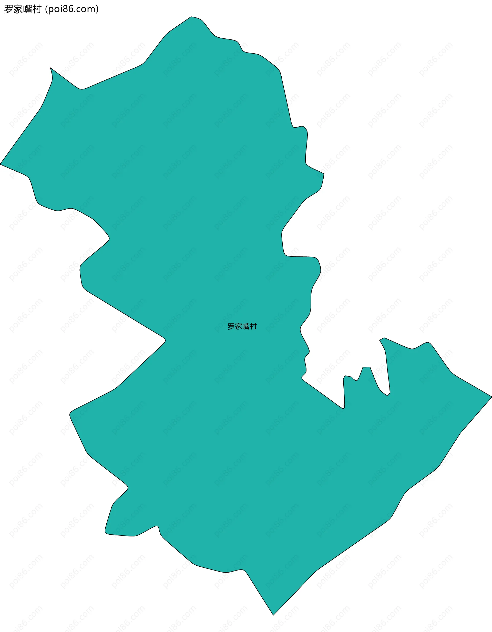 罗家嘴村边界地图