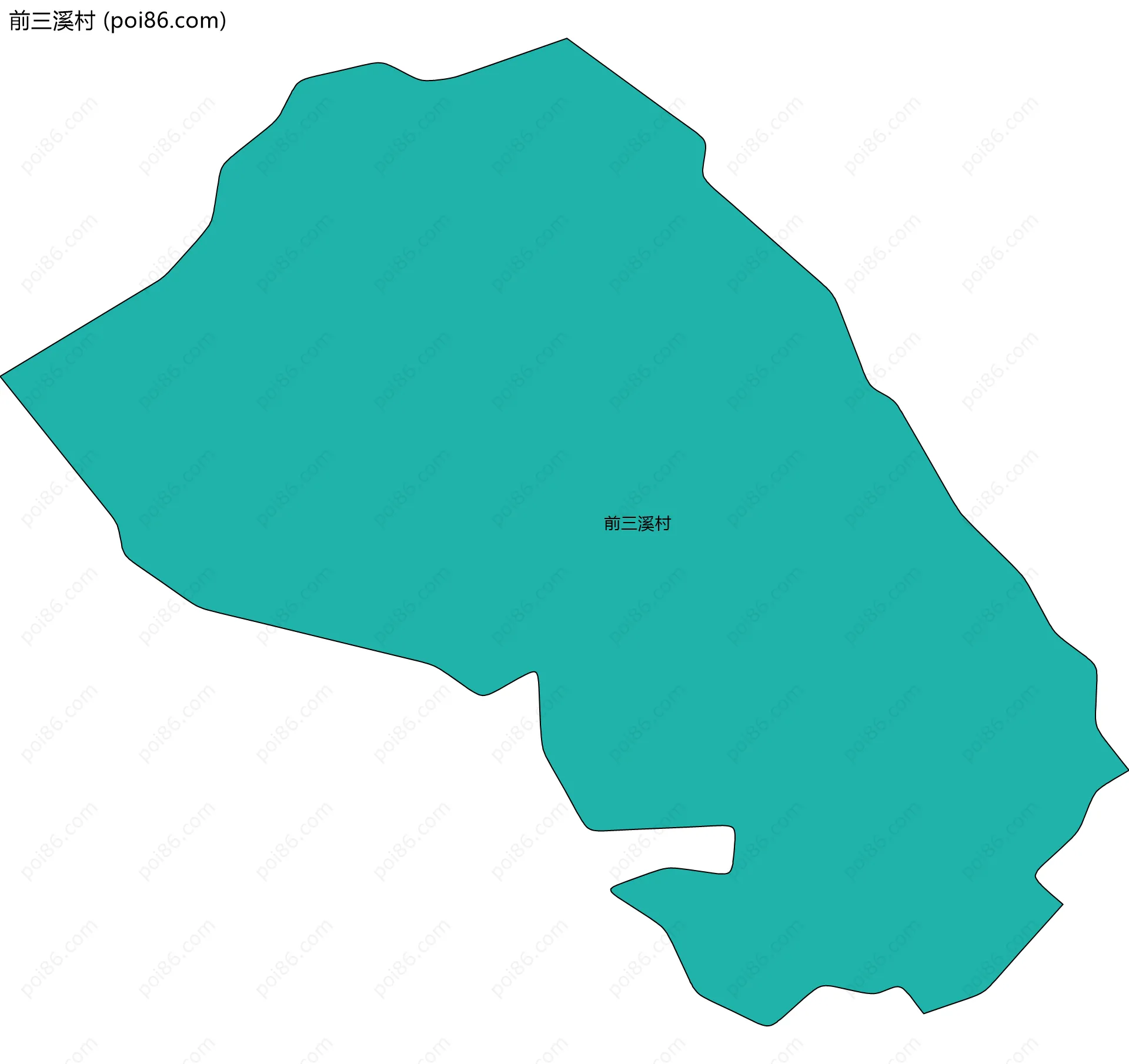 前三溪村边界地图