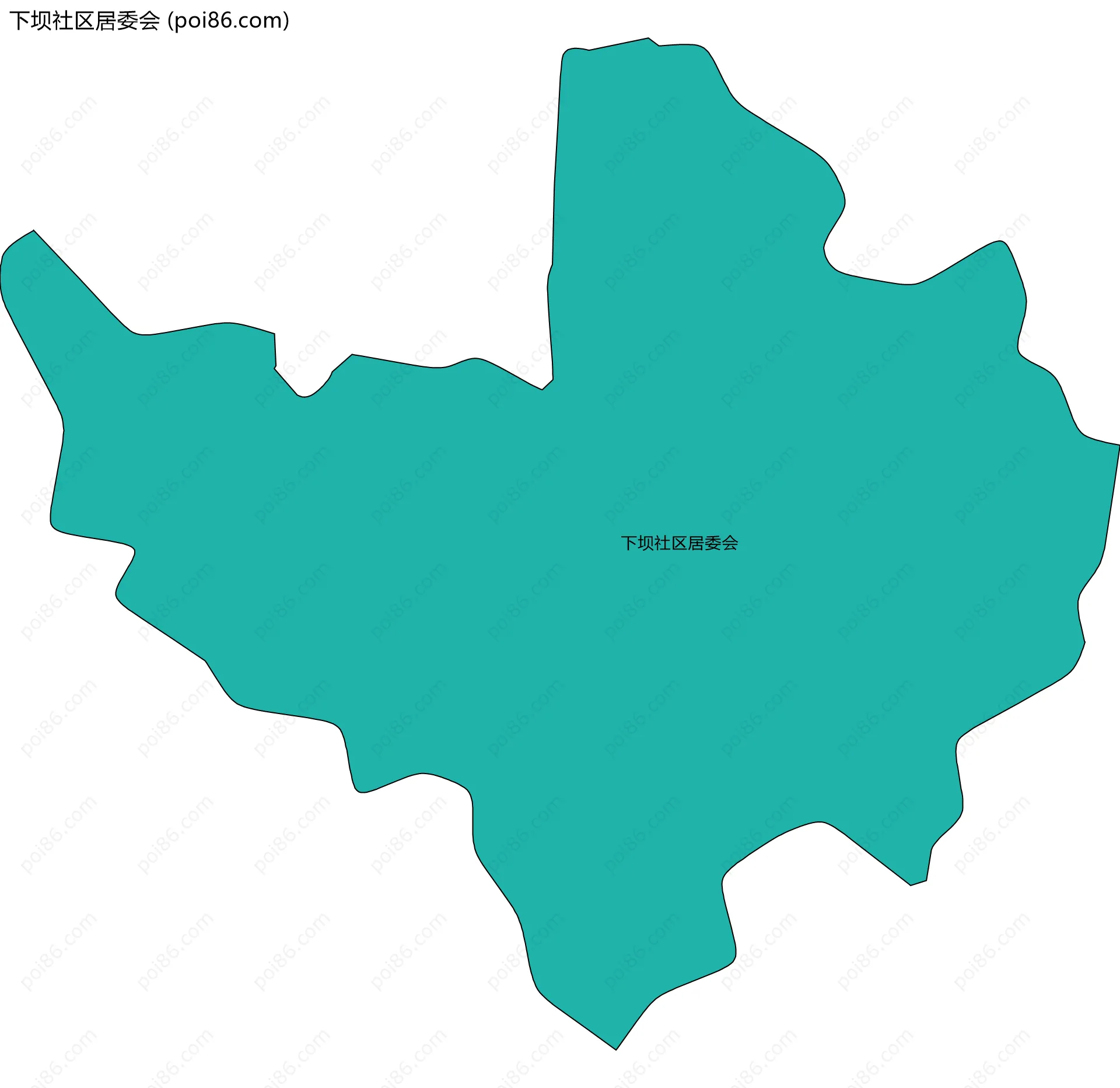 下坝社区居委会边界地图