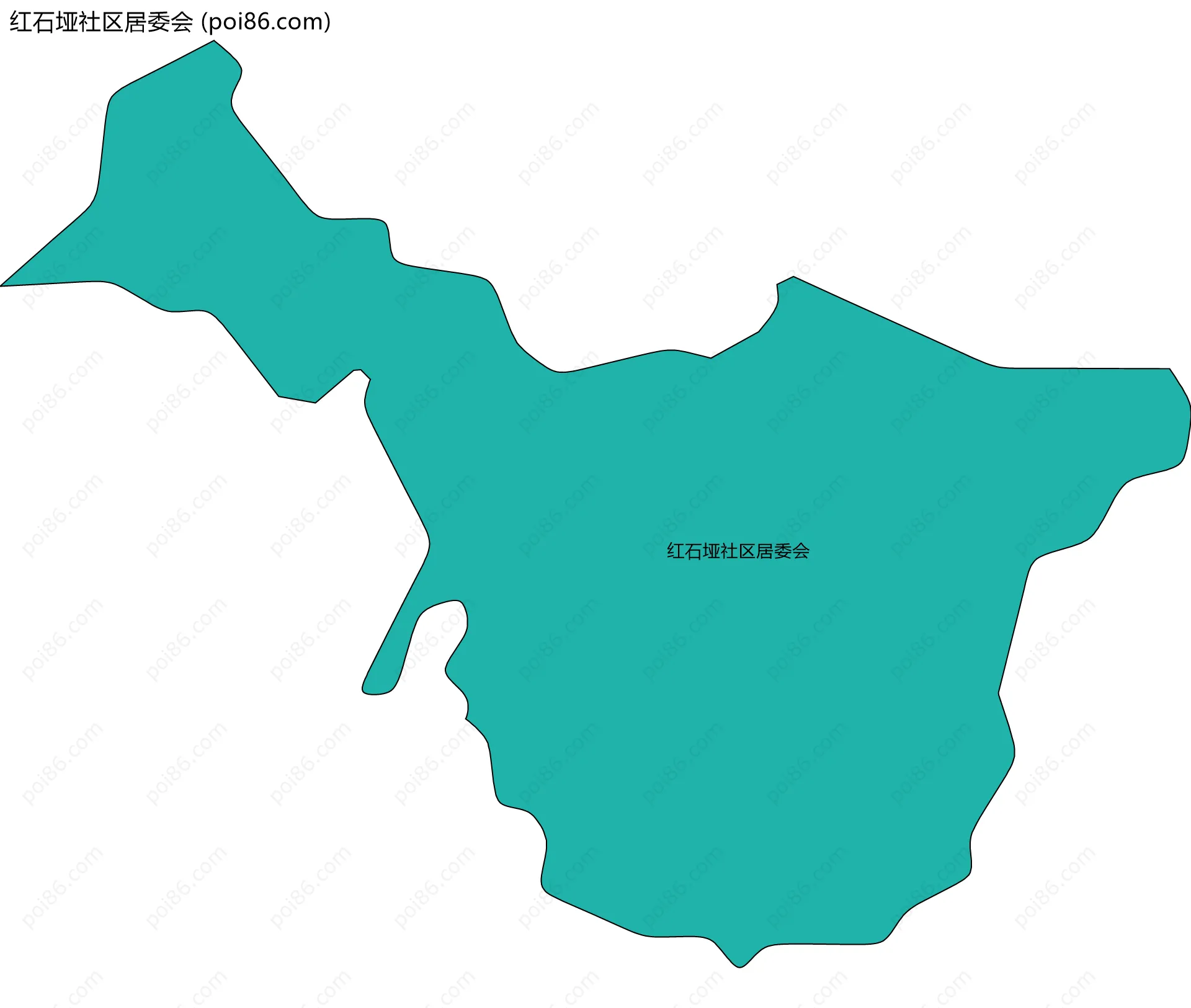 红石垭社区居委会边界地图