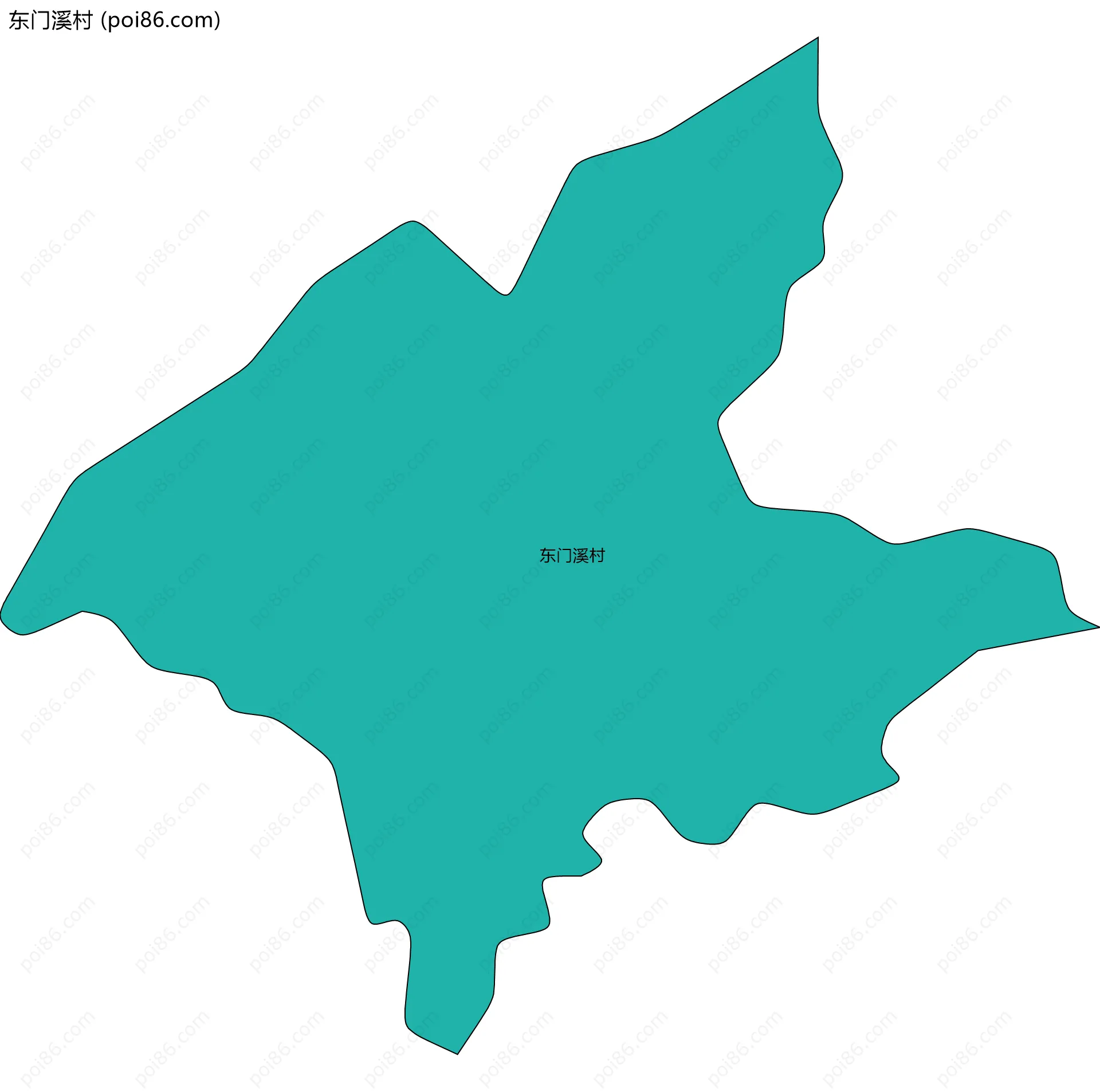 东门溪村边界地图