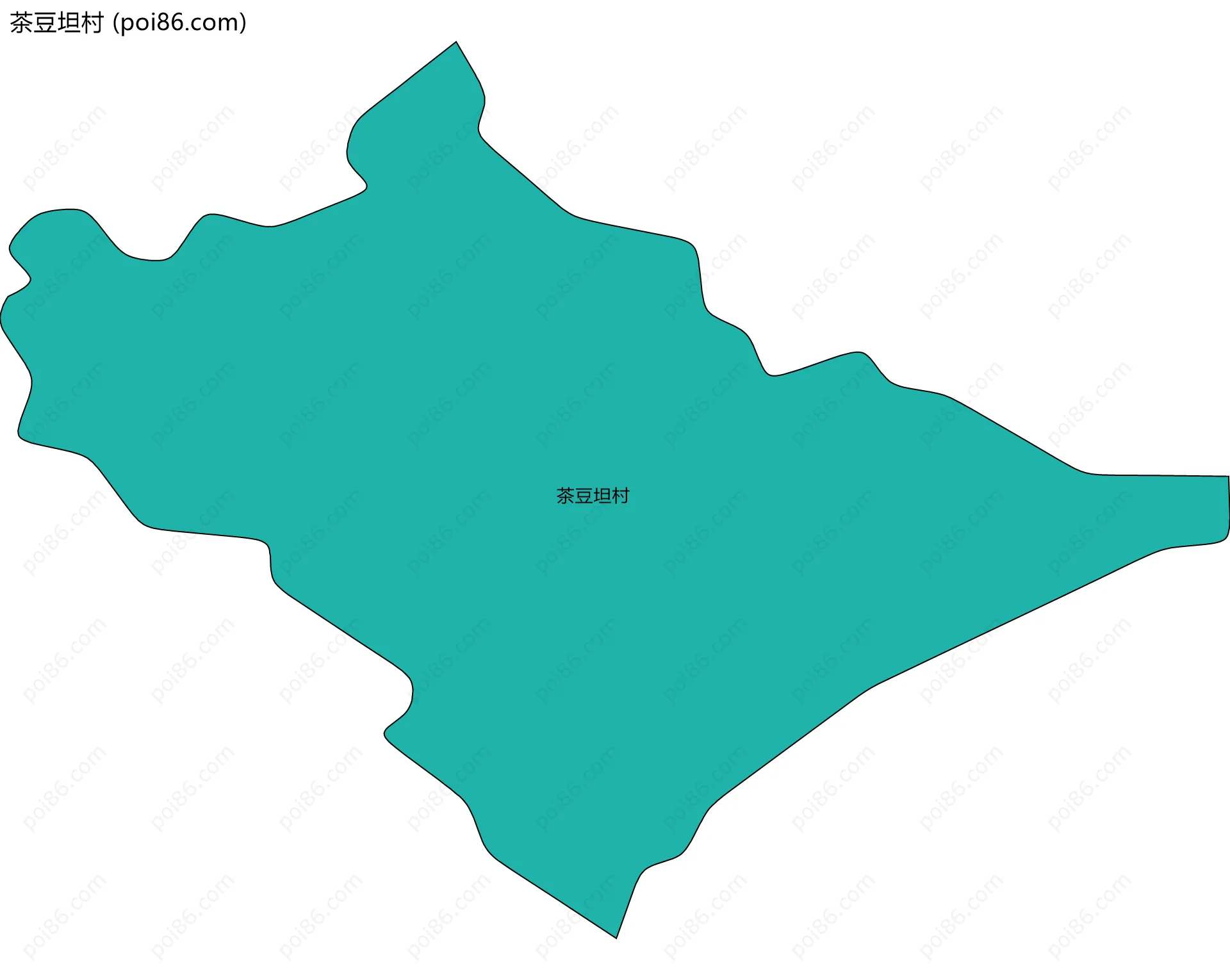 茶豆坦村边界地图