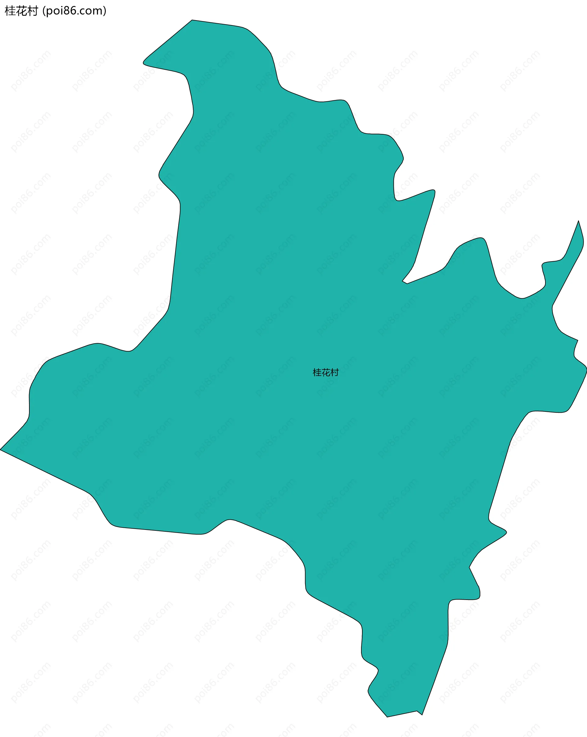 桂花村边界地图