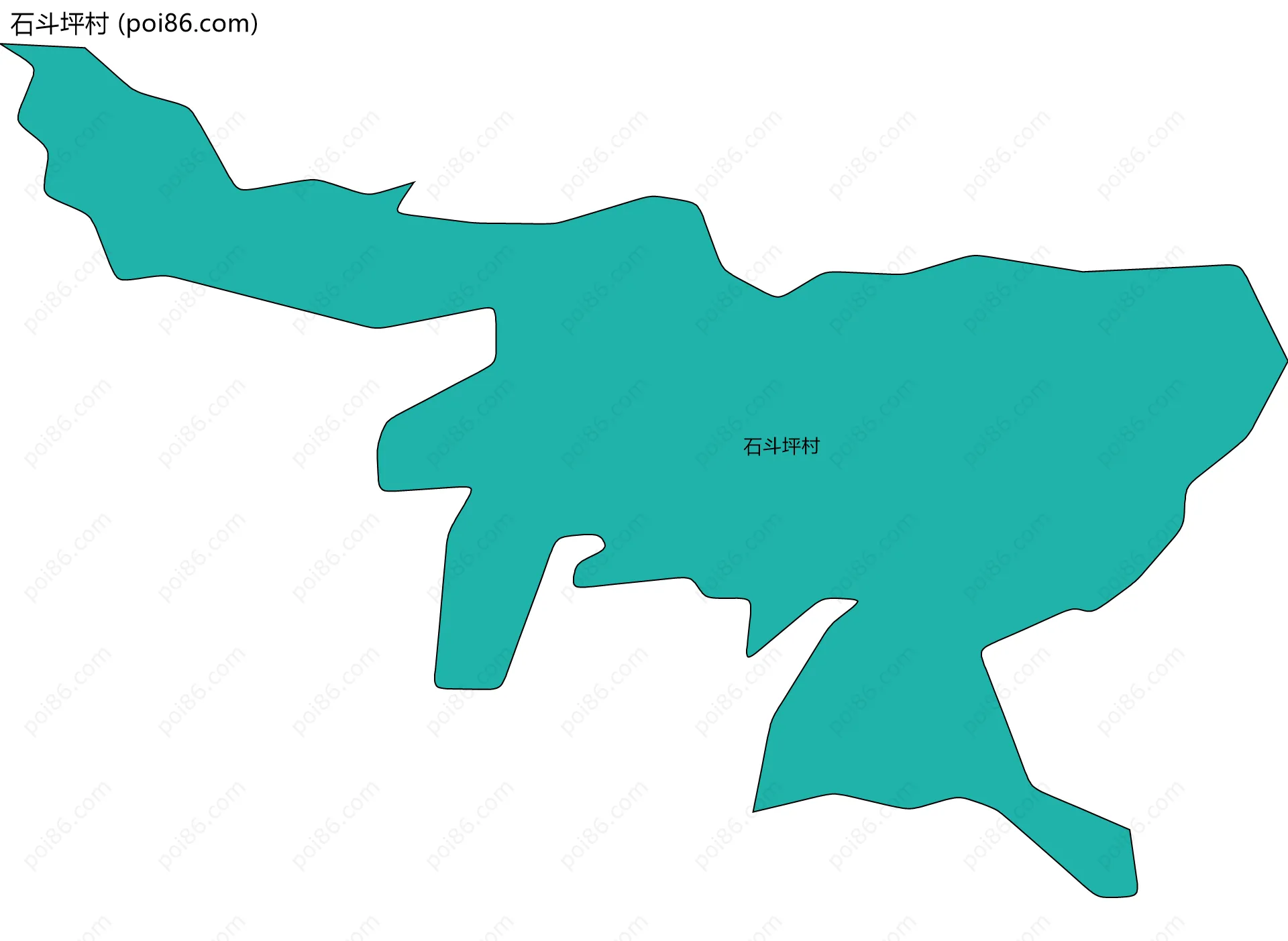 石斗坪村边界地图
