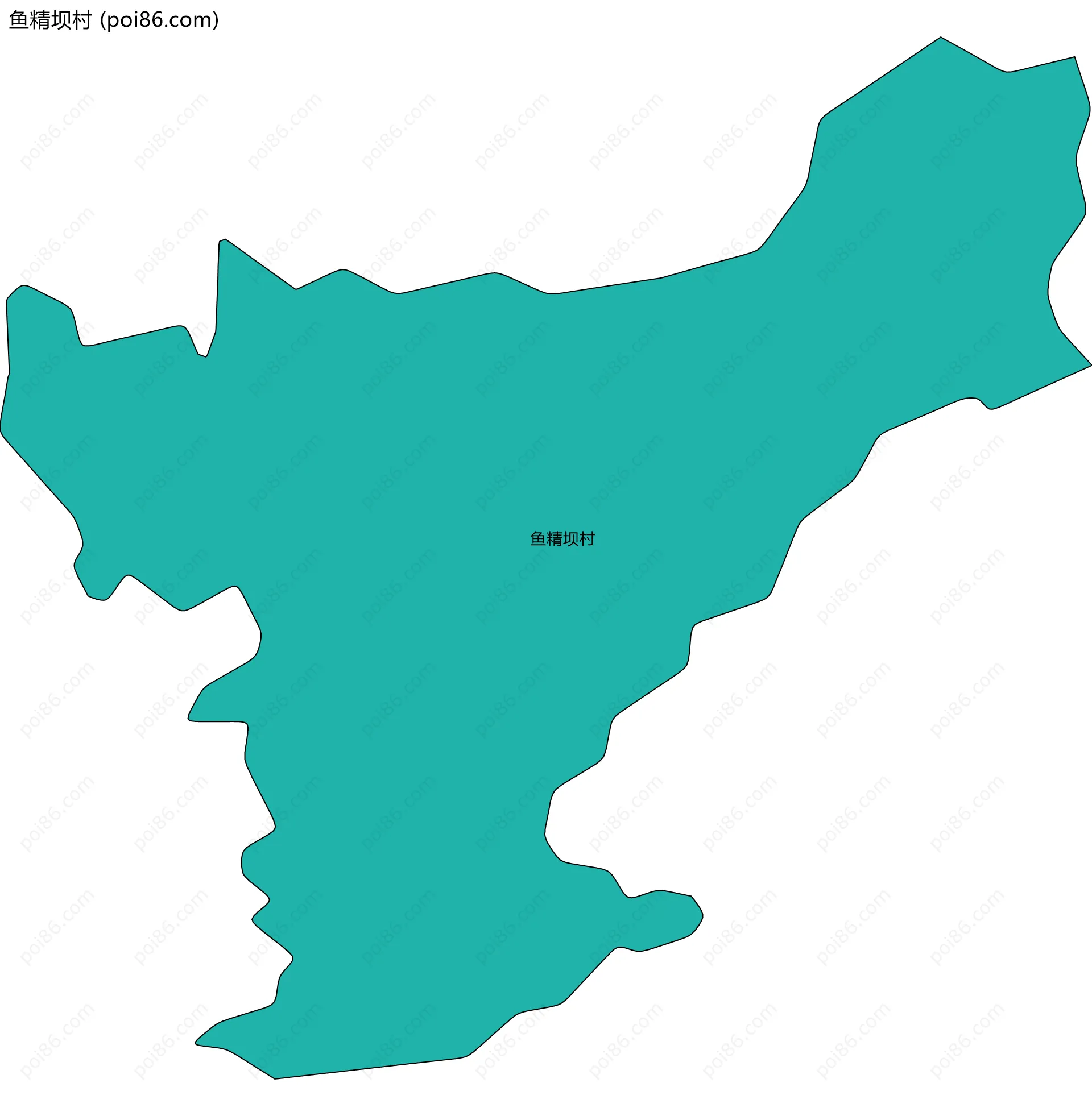 鱼精坝村边界地图