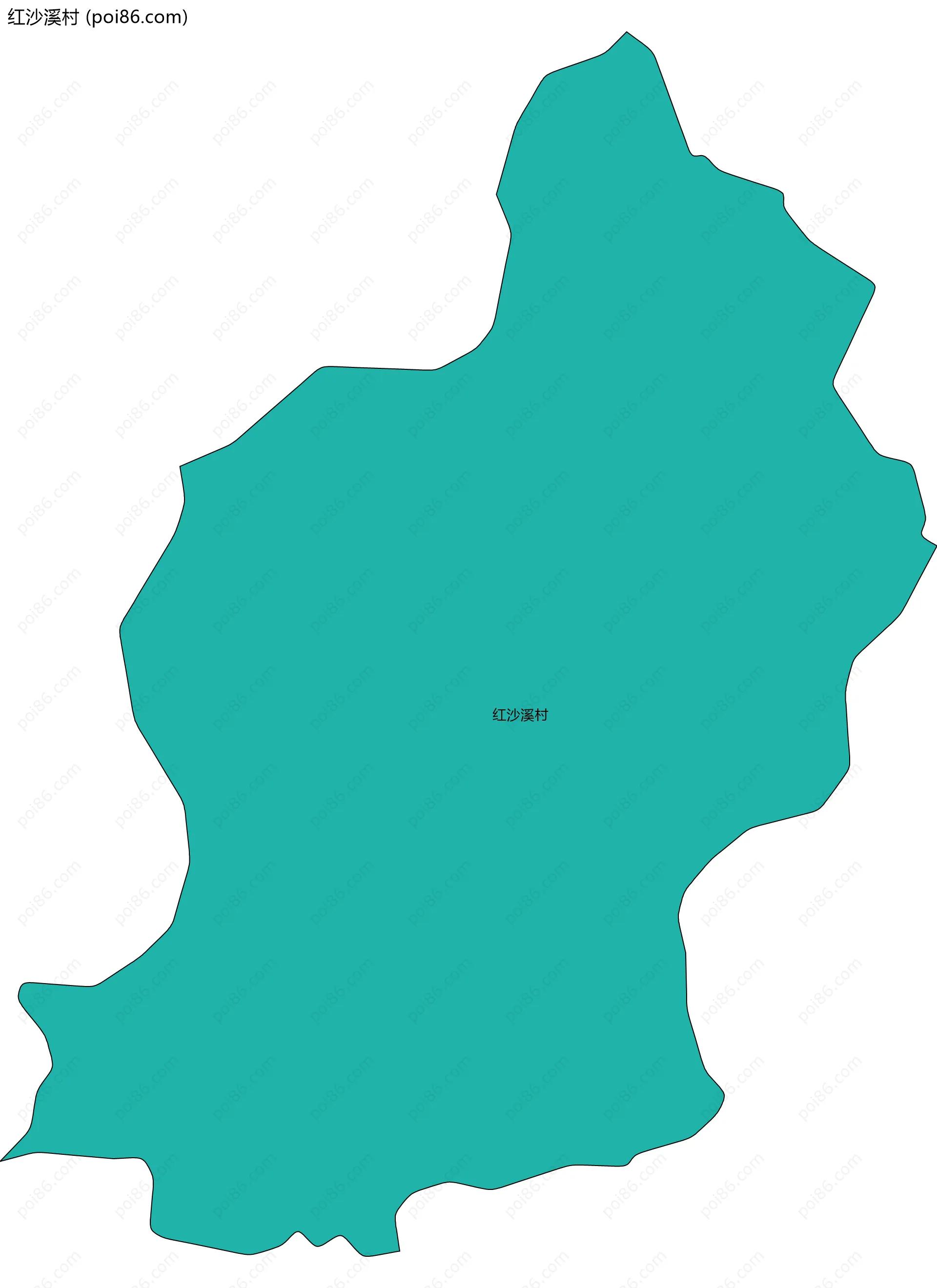 红沙溪村边界地图