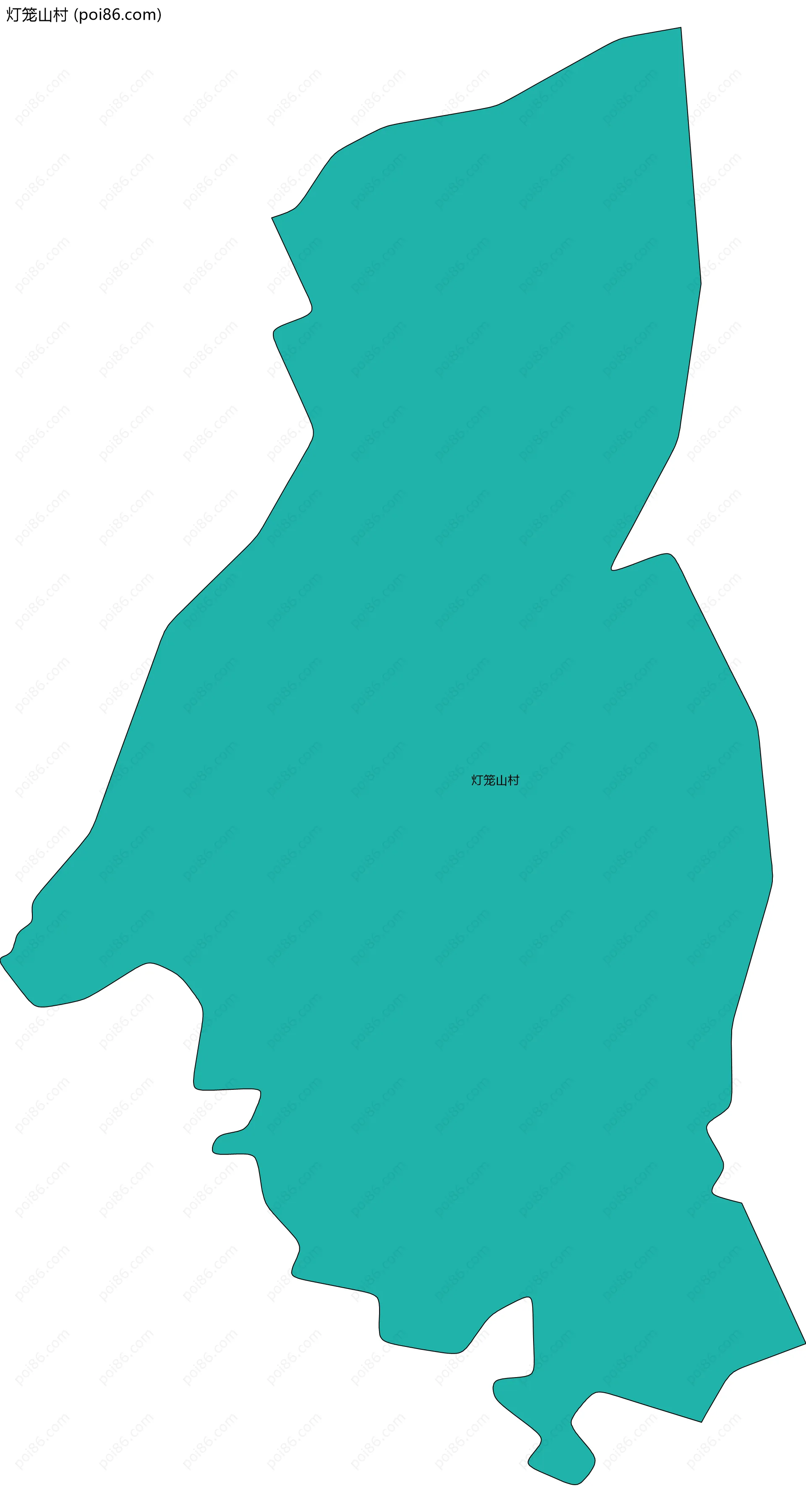 灯笼山村边界地图