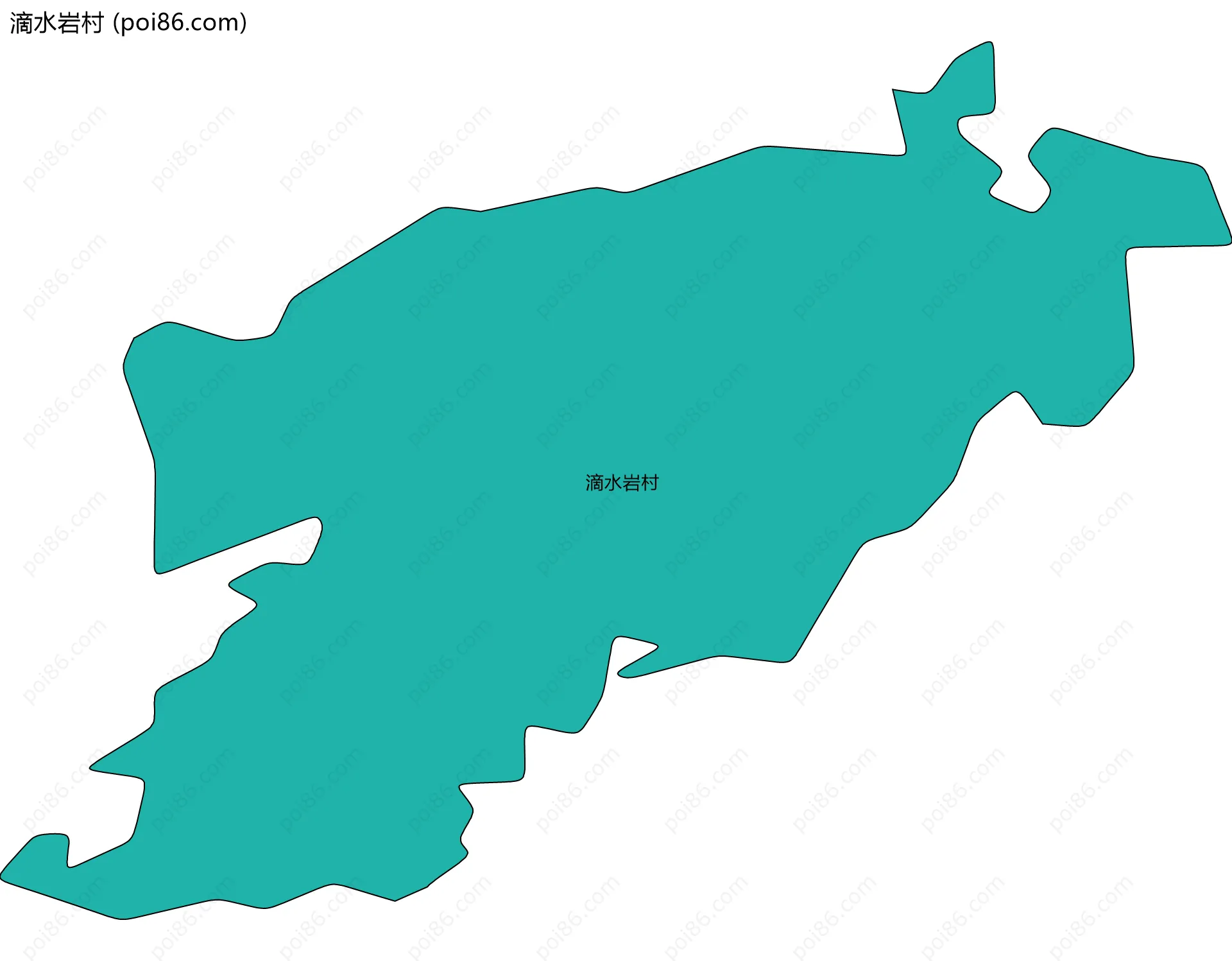 滴水岩村边界地图