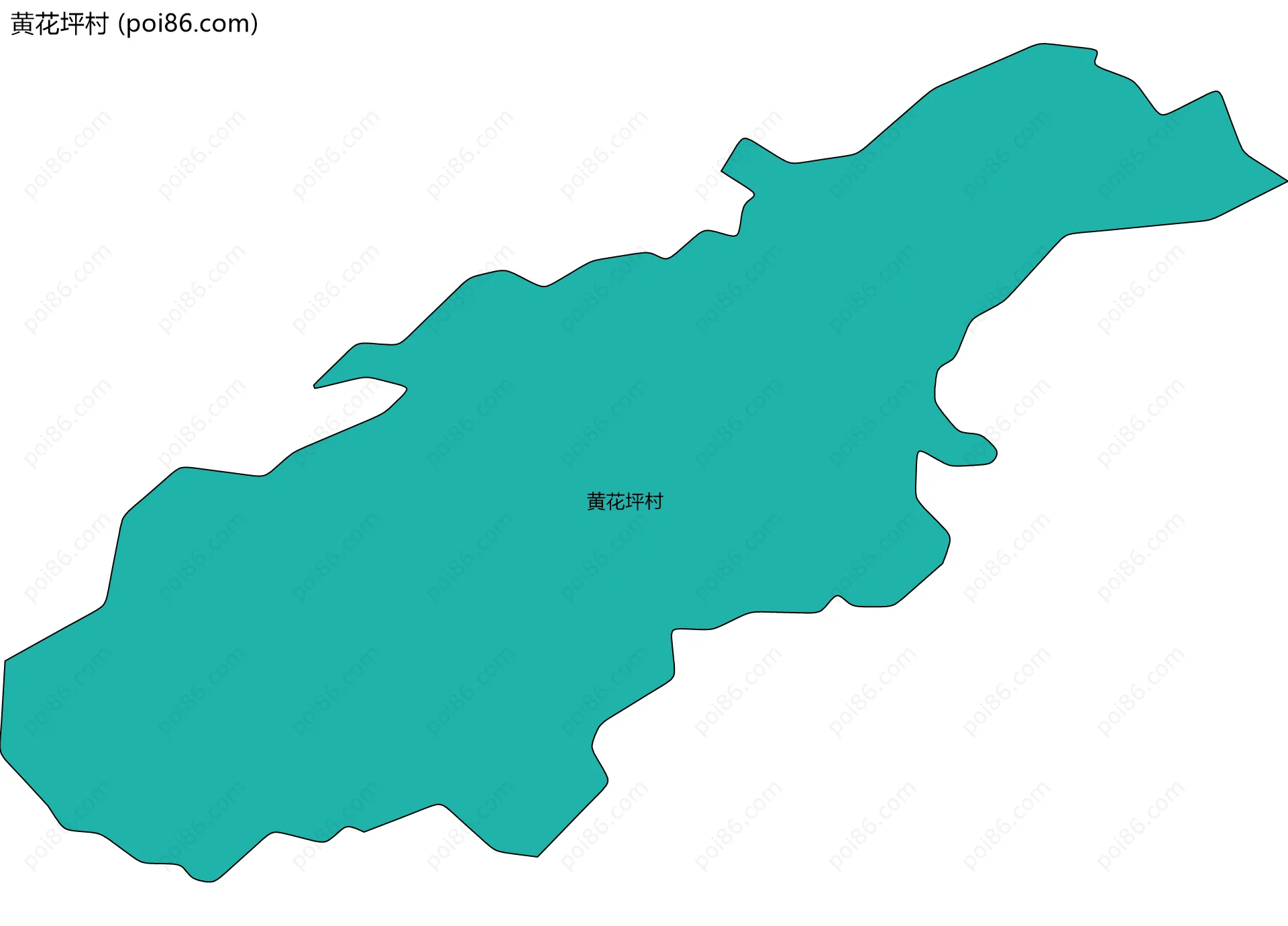 黄花坪村边界地图