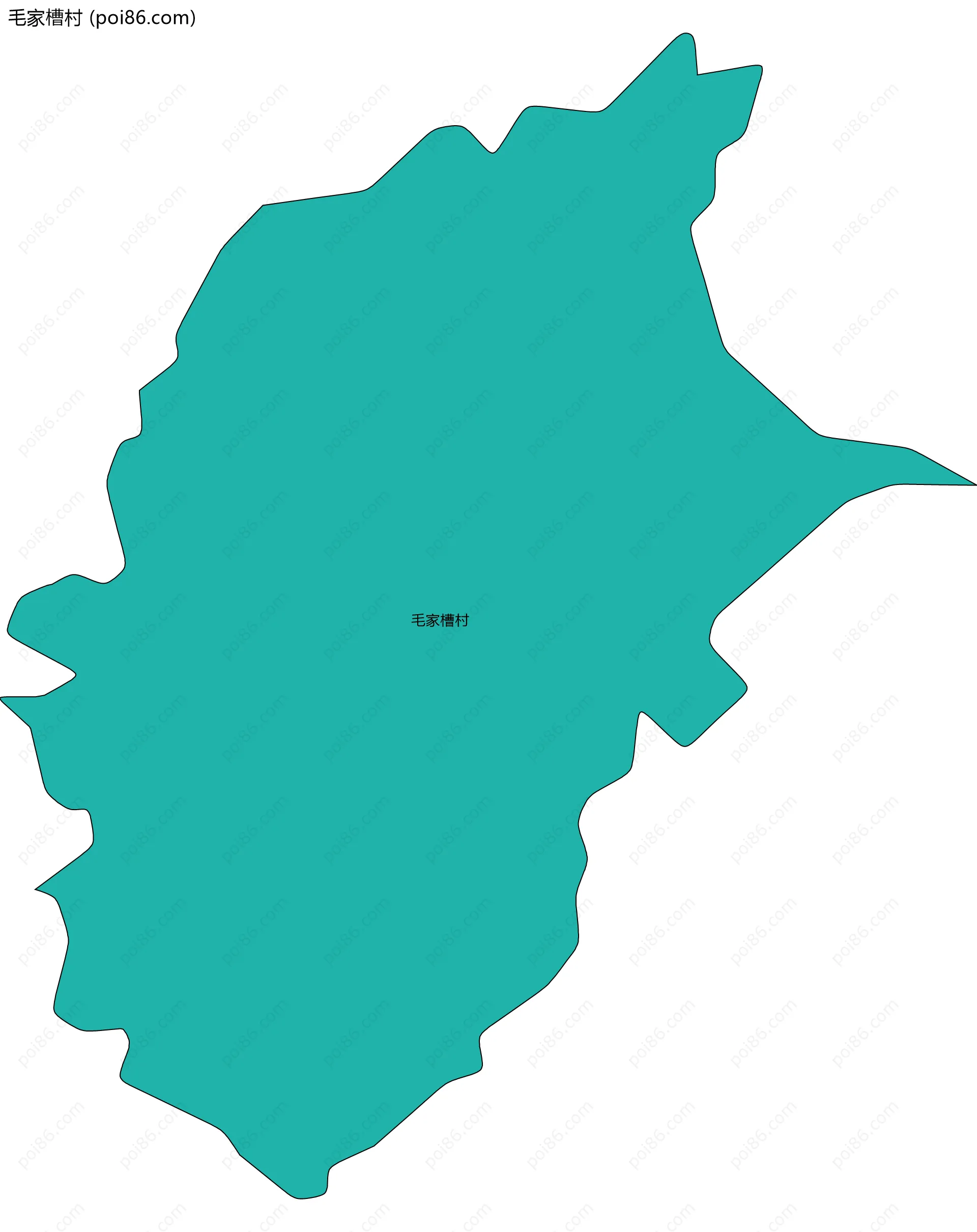 毛家槽村边界地图