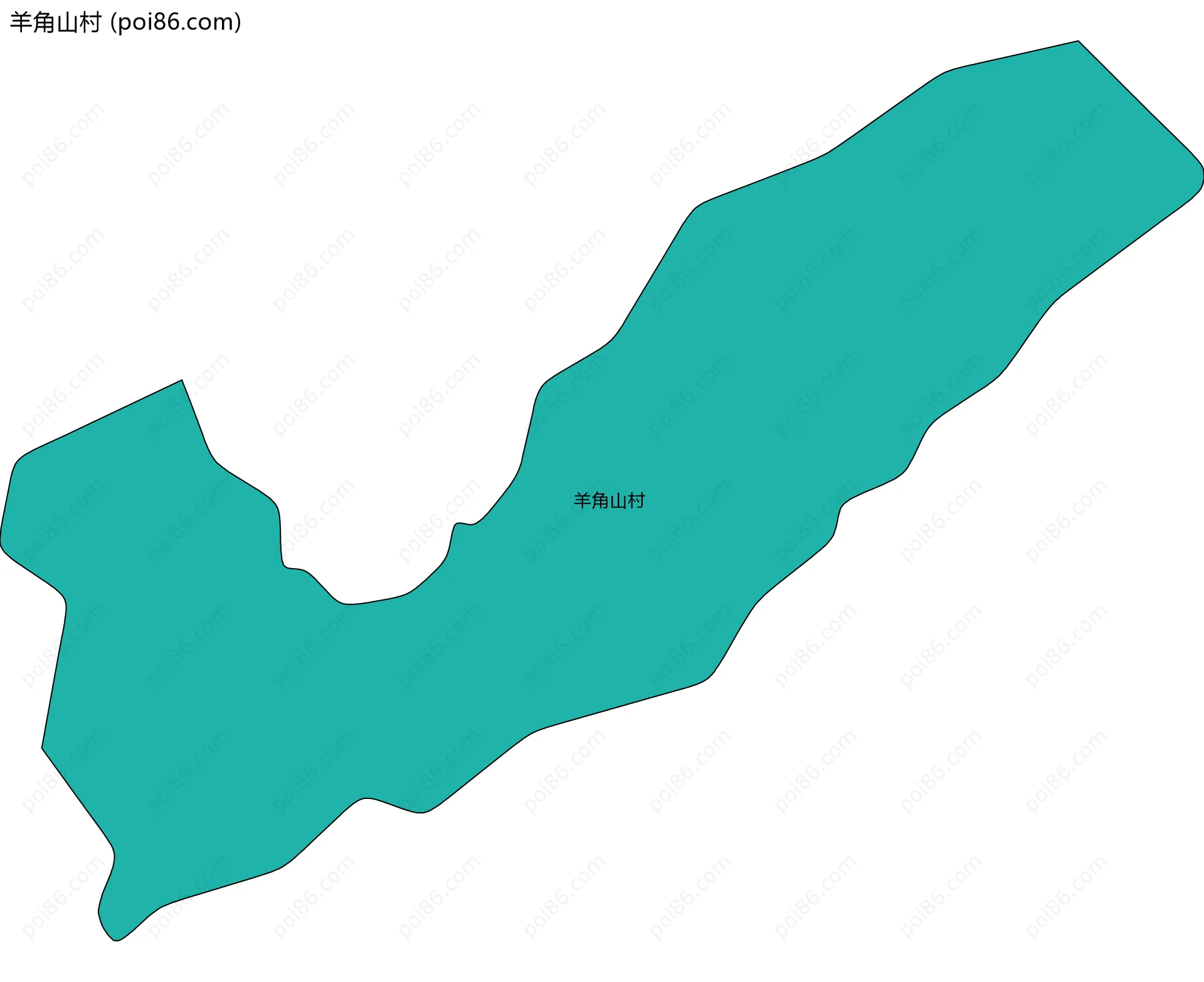 羊角山村边界地图