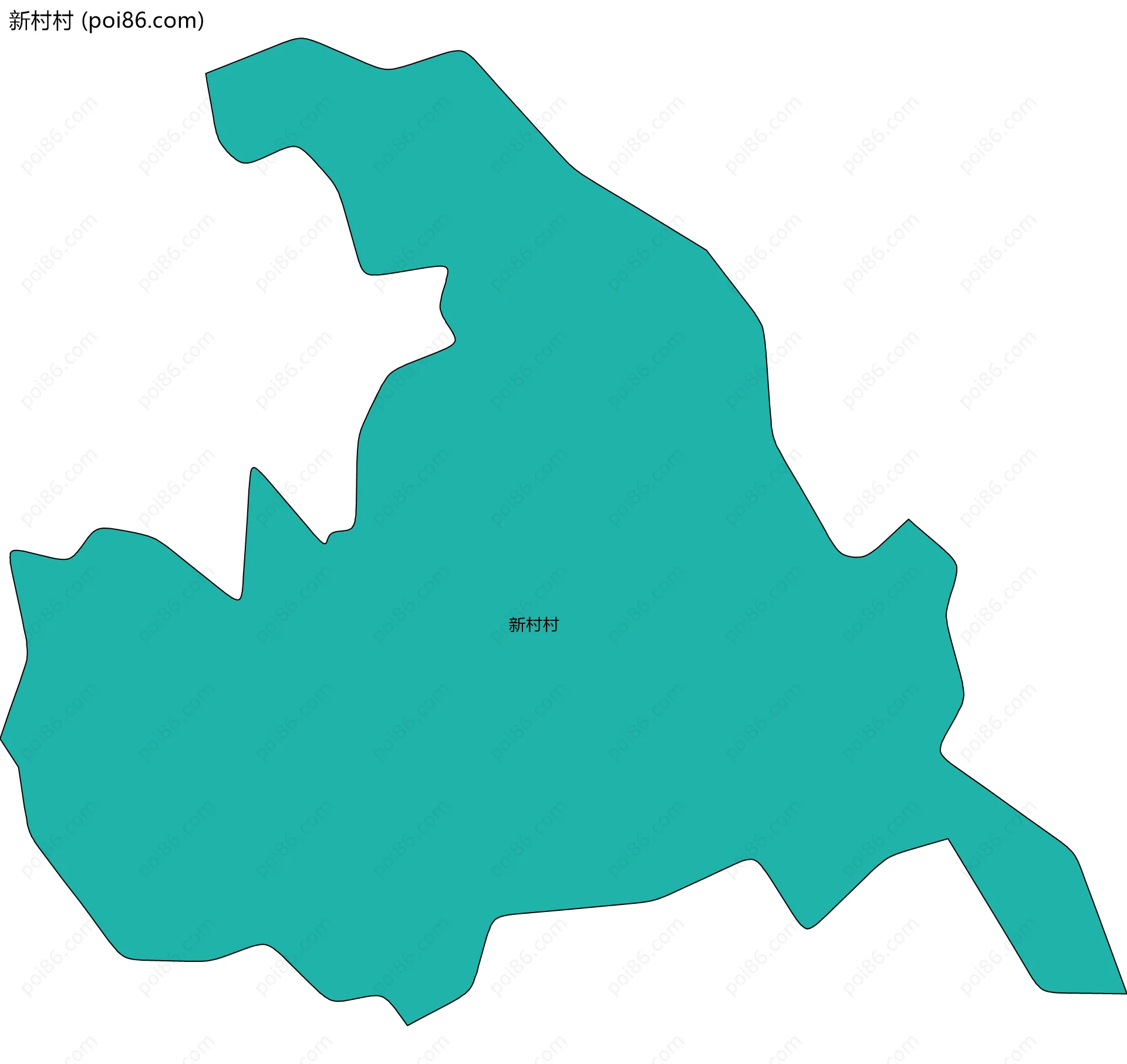 新村村边界地图