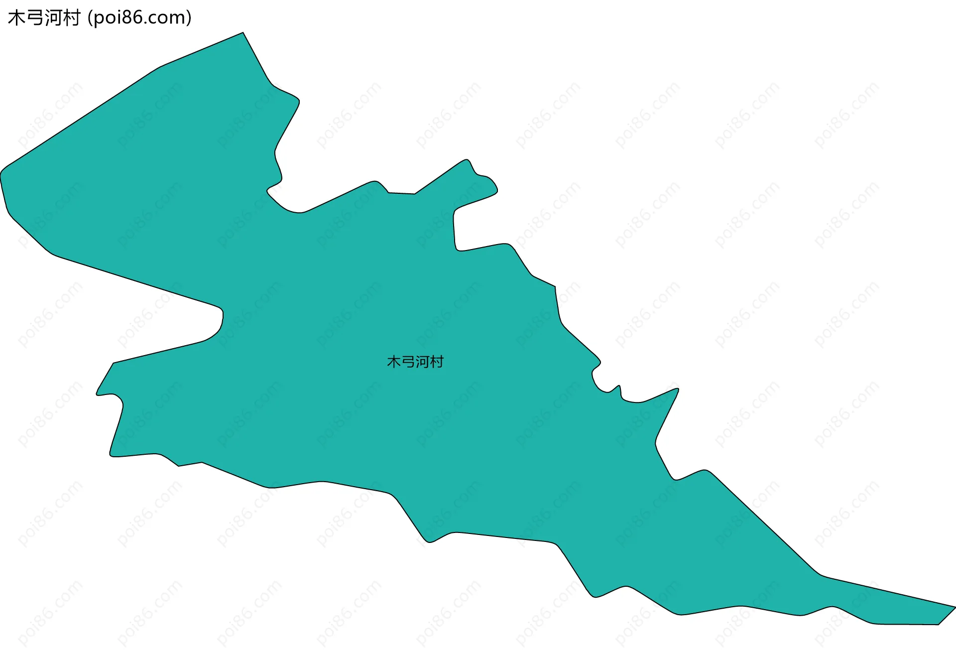 木弓河村边界地图