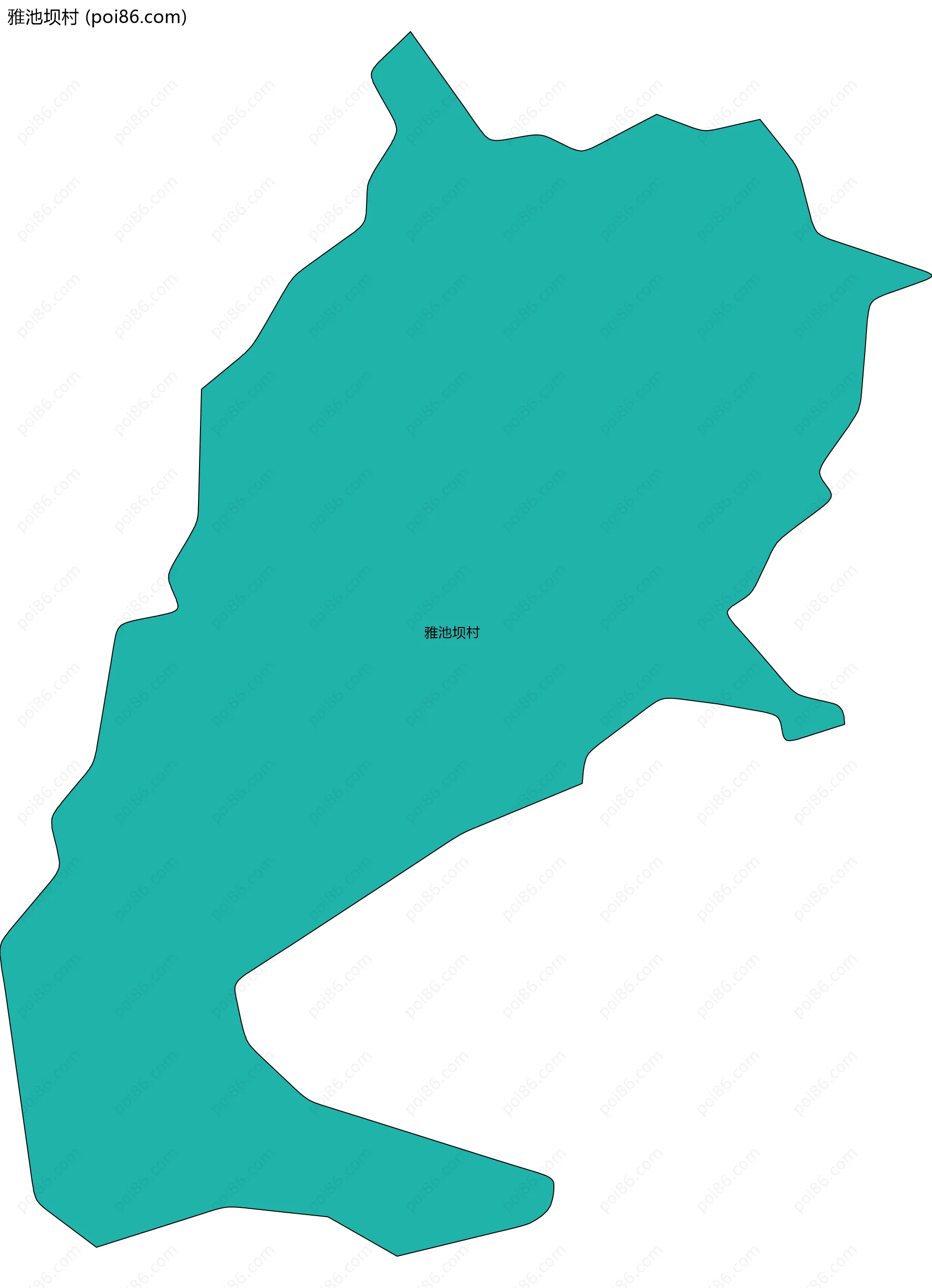 雅池坝村边界地图