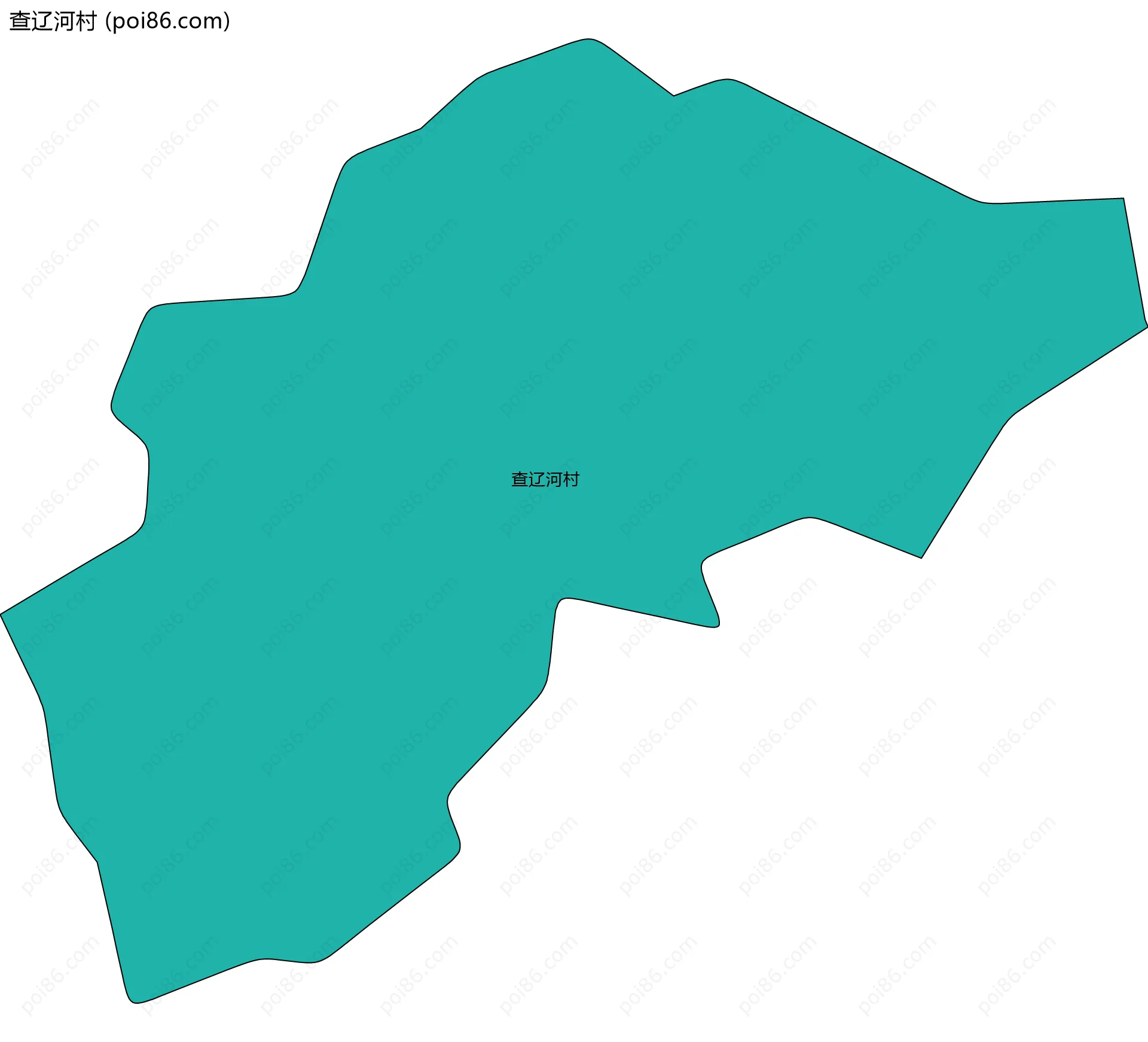 查辽河村边界地图