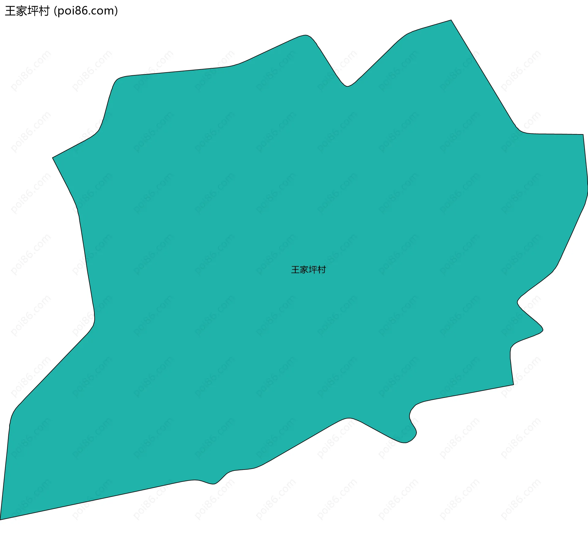 王家坪村边界地图