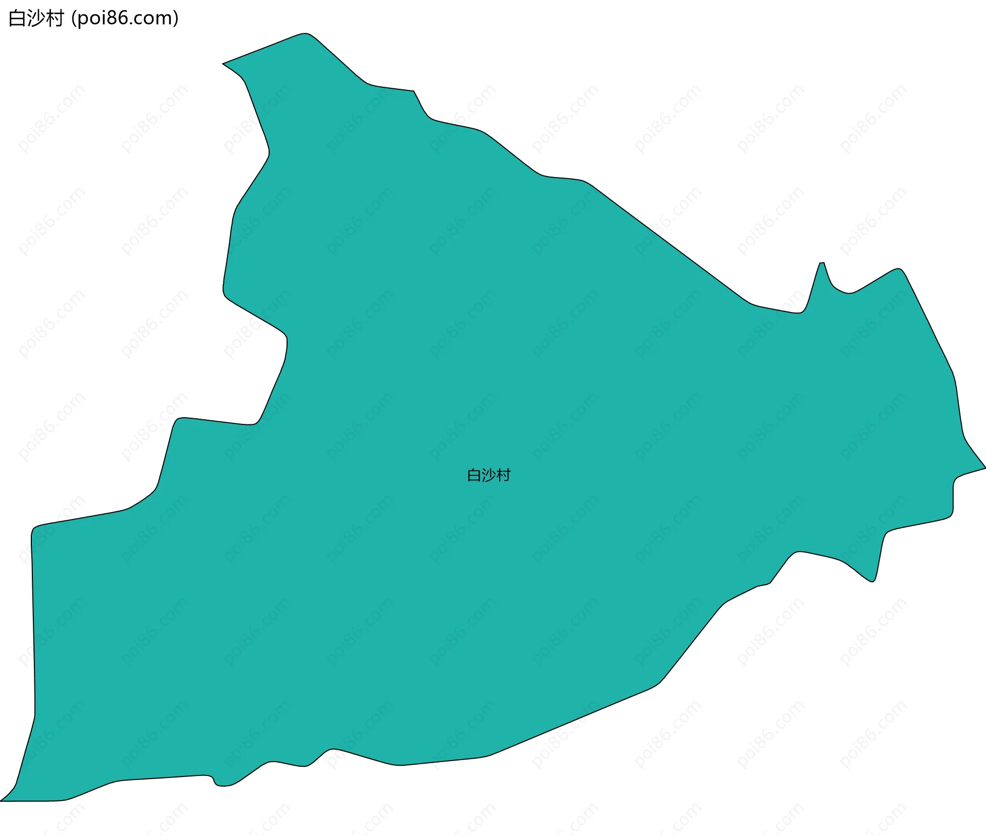 白沙村边界地图