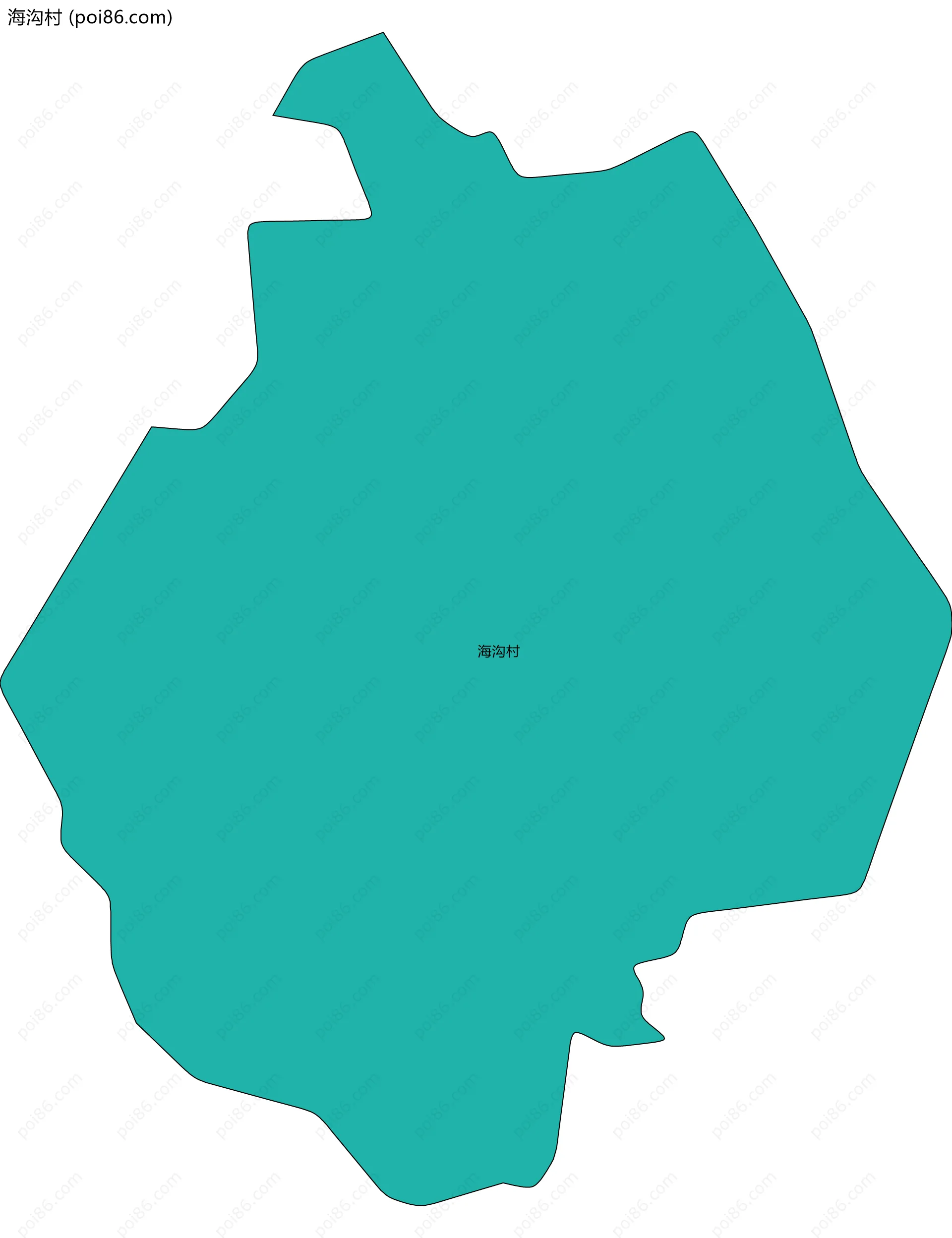 海沟村边界地图