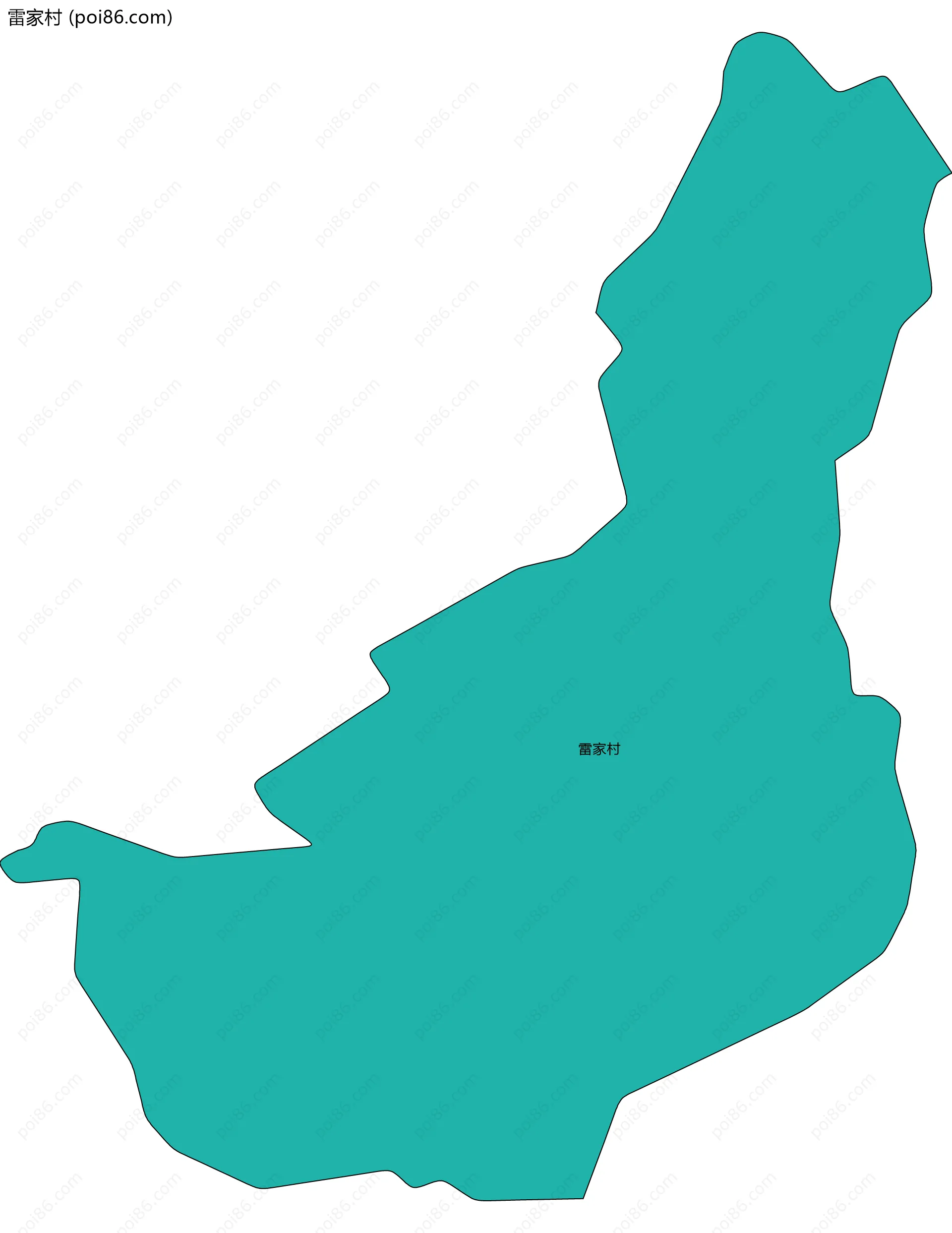 雷家村边界地图