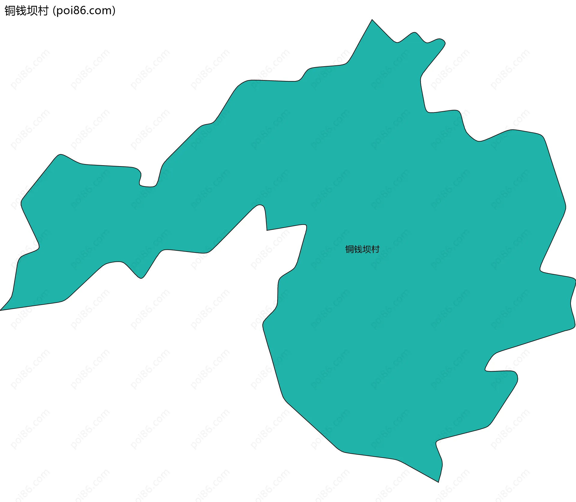 铜钱坝村边界地图