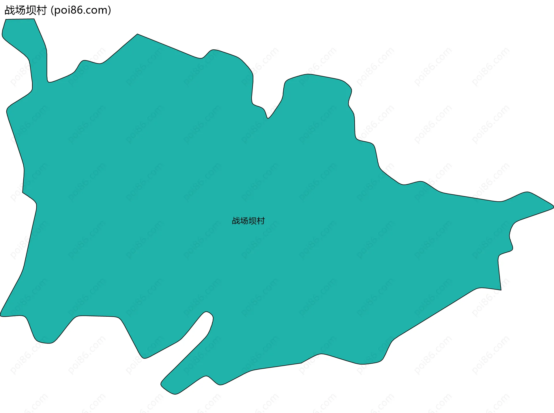 战场坝村边界地图