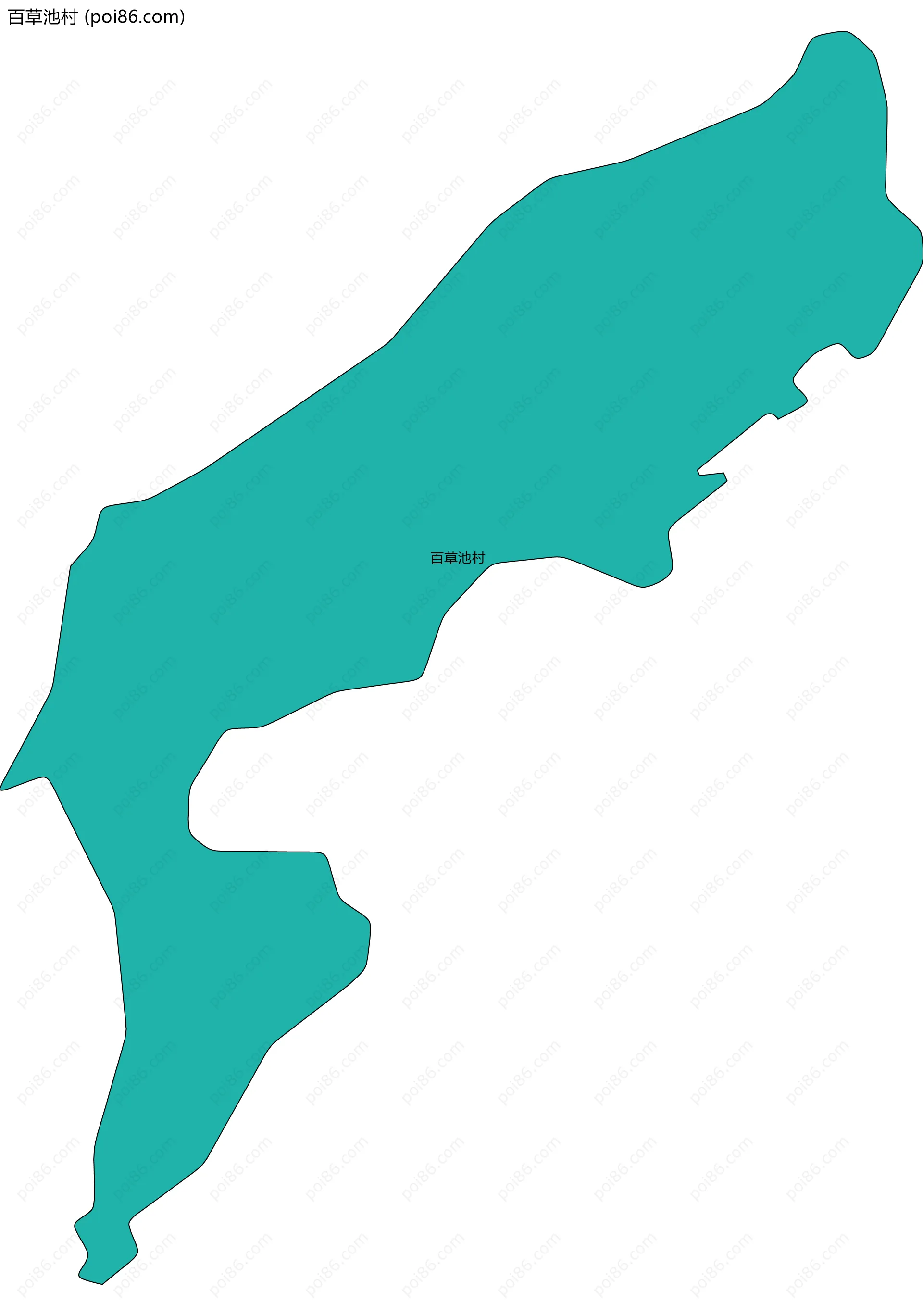 百草池村边界地图