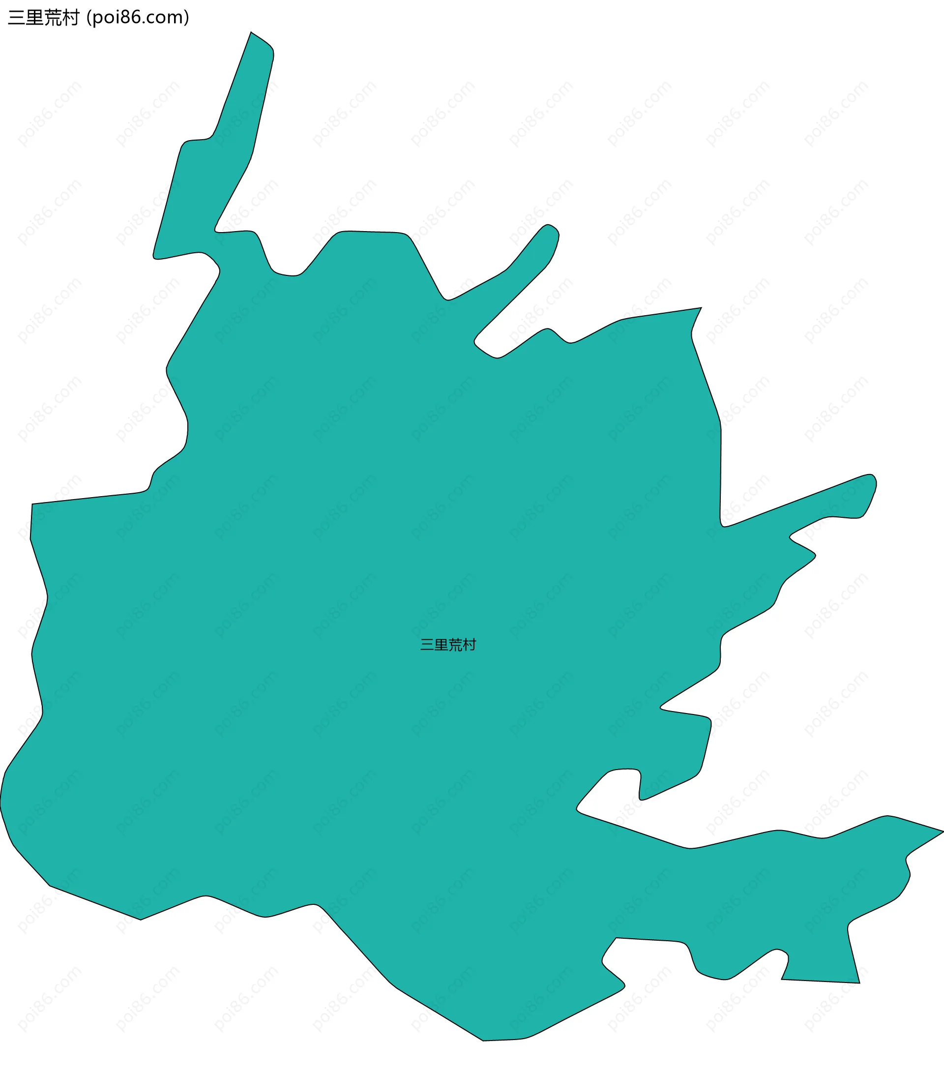 三里荒村边界地图