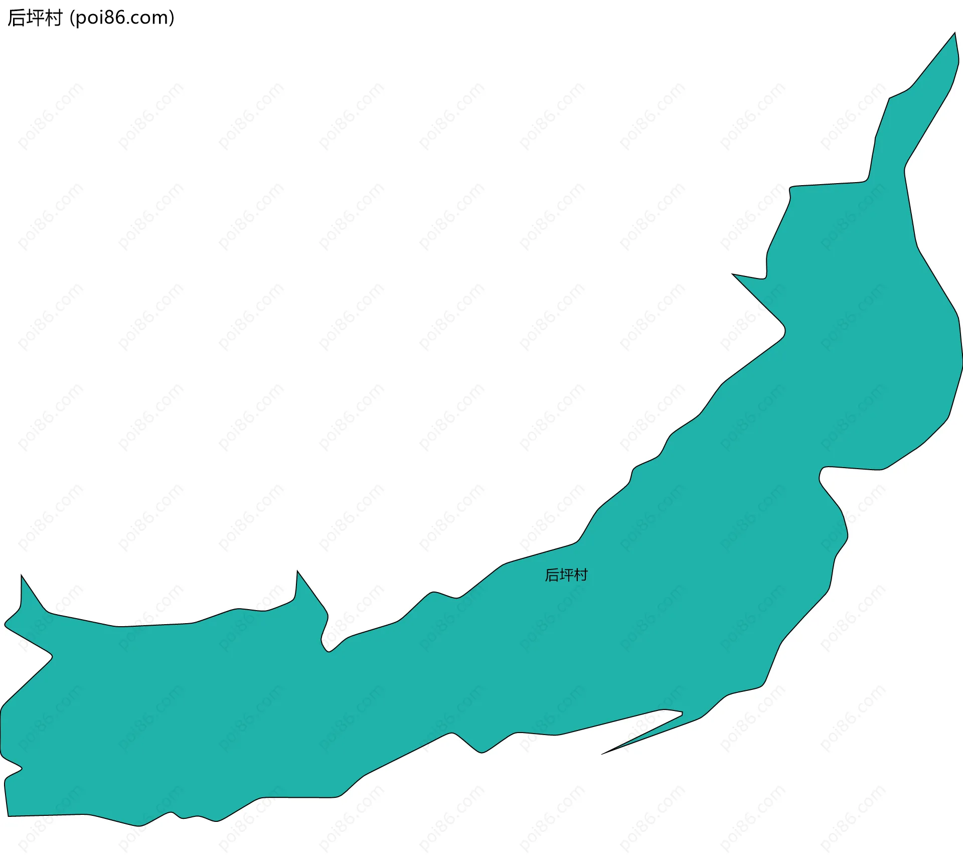 后坪村边界地图