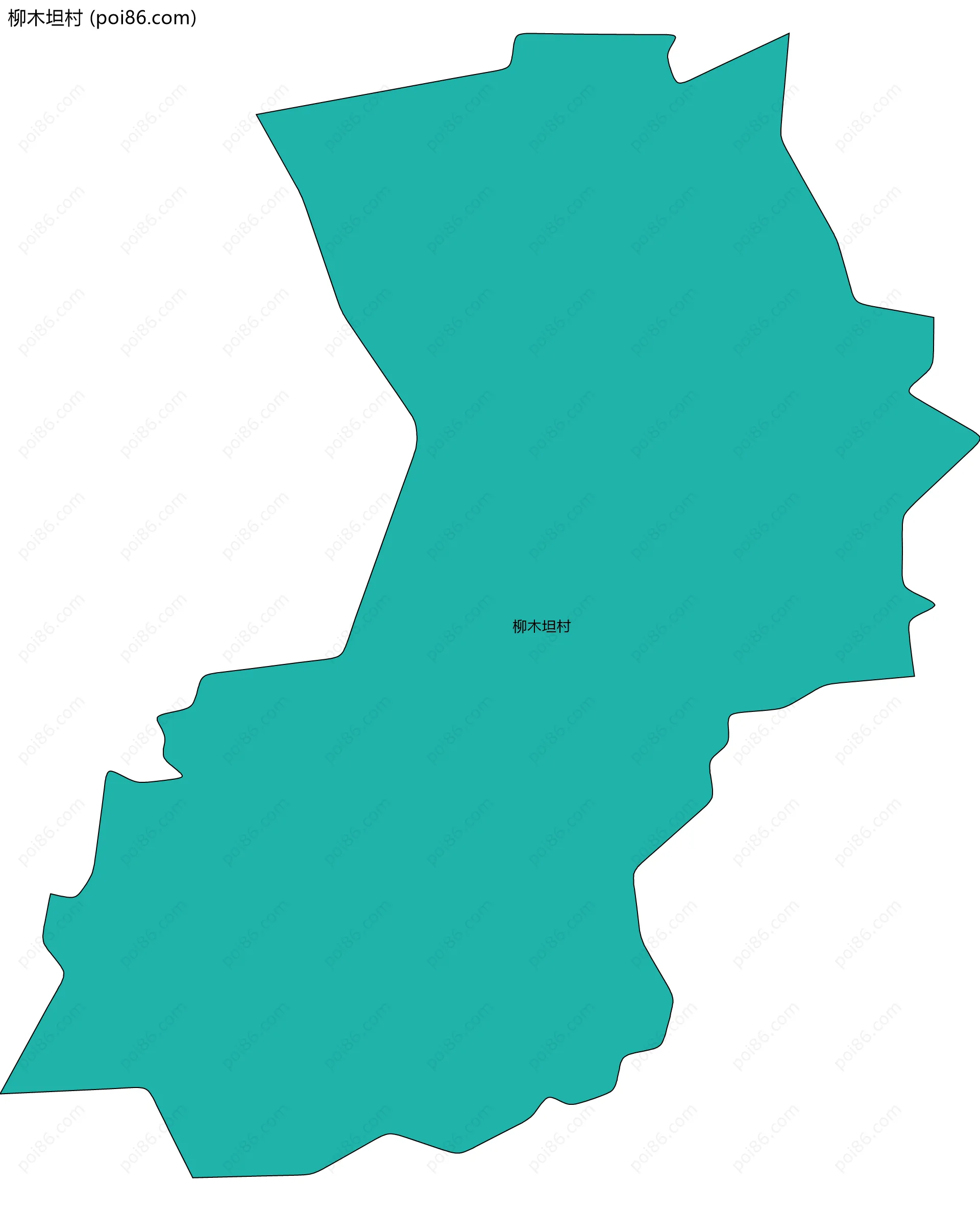 柳木坦村边界地图