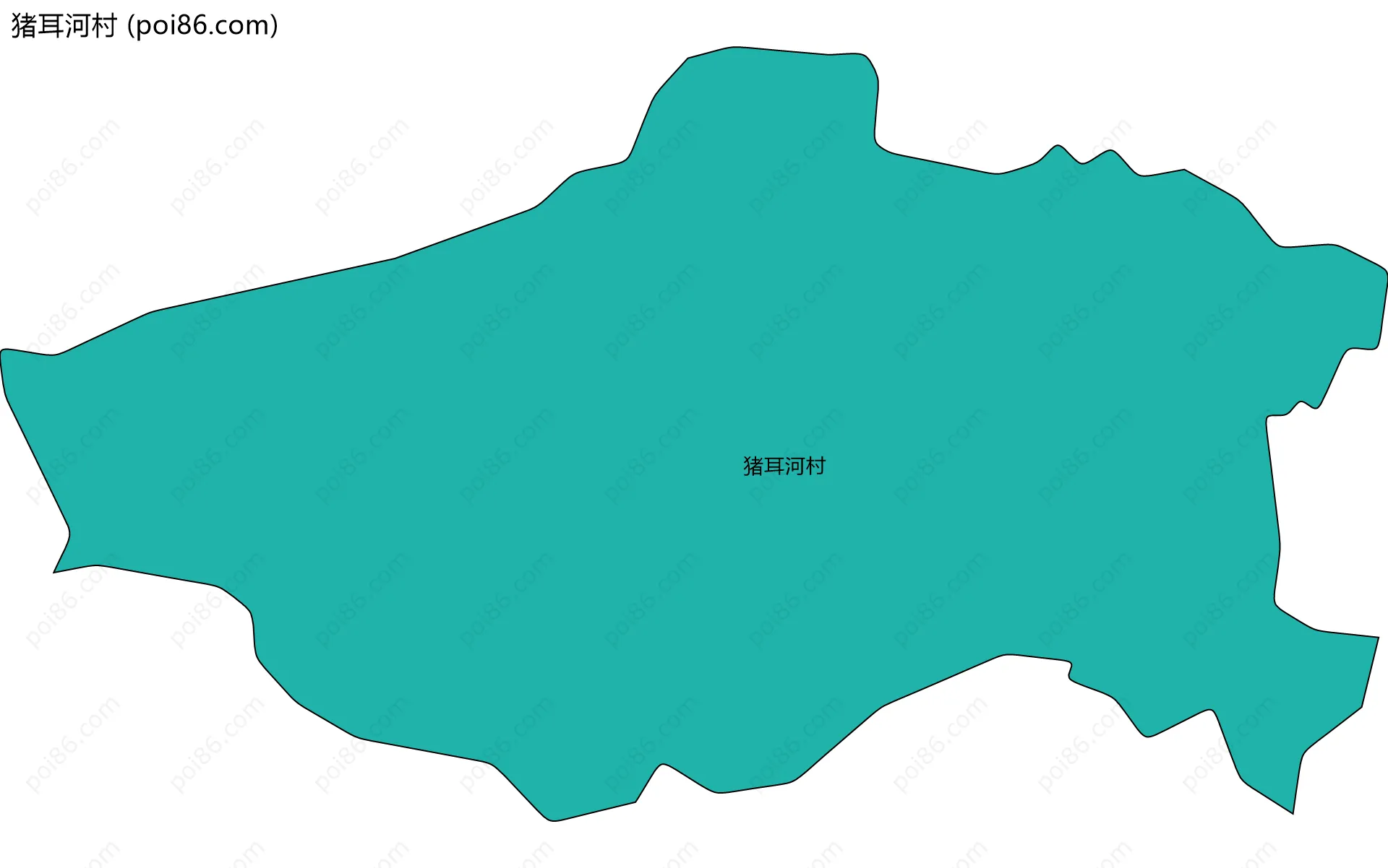猪耳河村边界地图