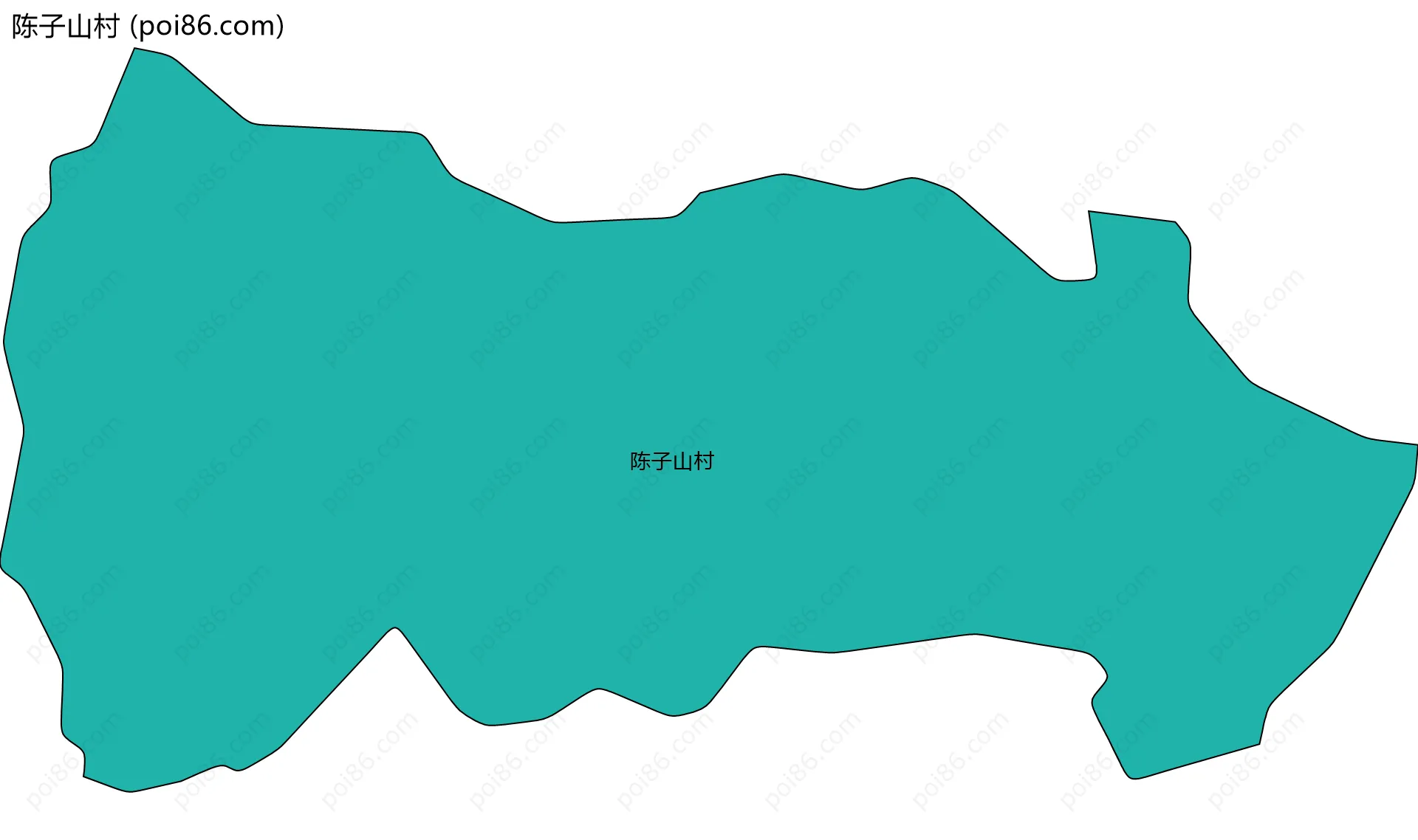 陈子山村边界地图
