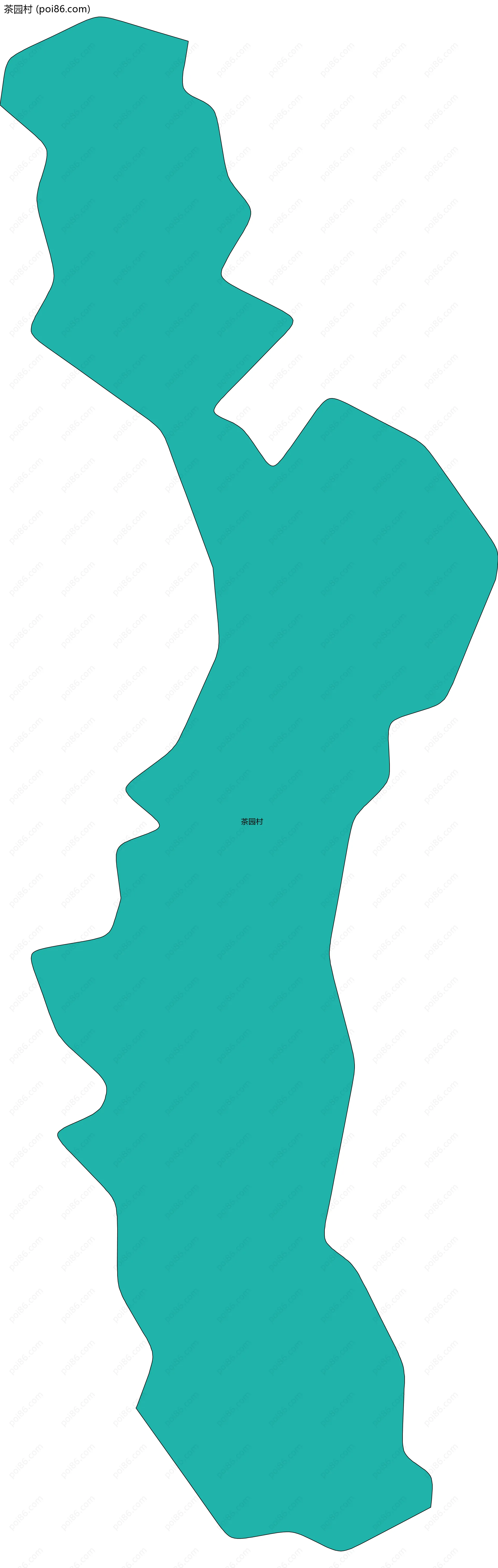 茶园村边界地图