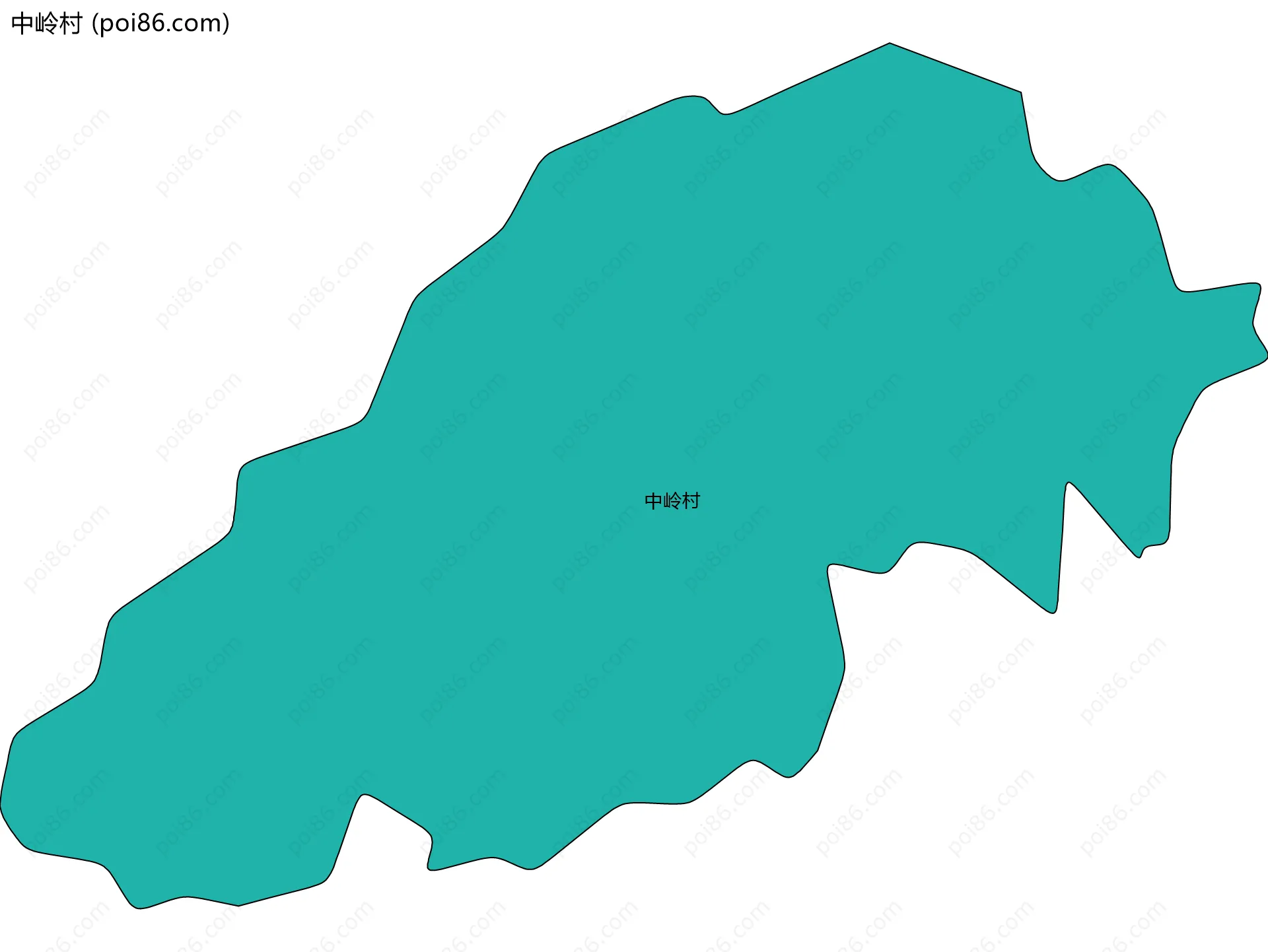 中岭村边界地图