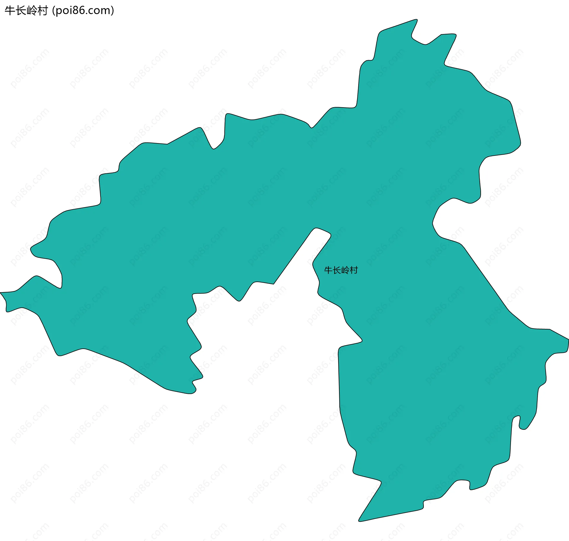牛长岭村边界地图