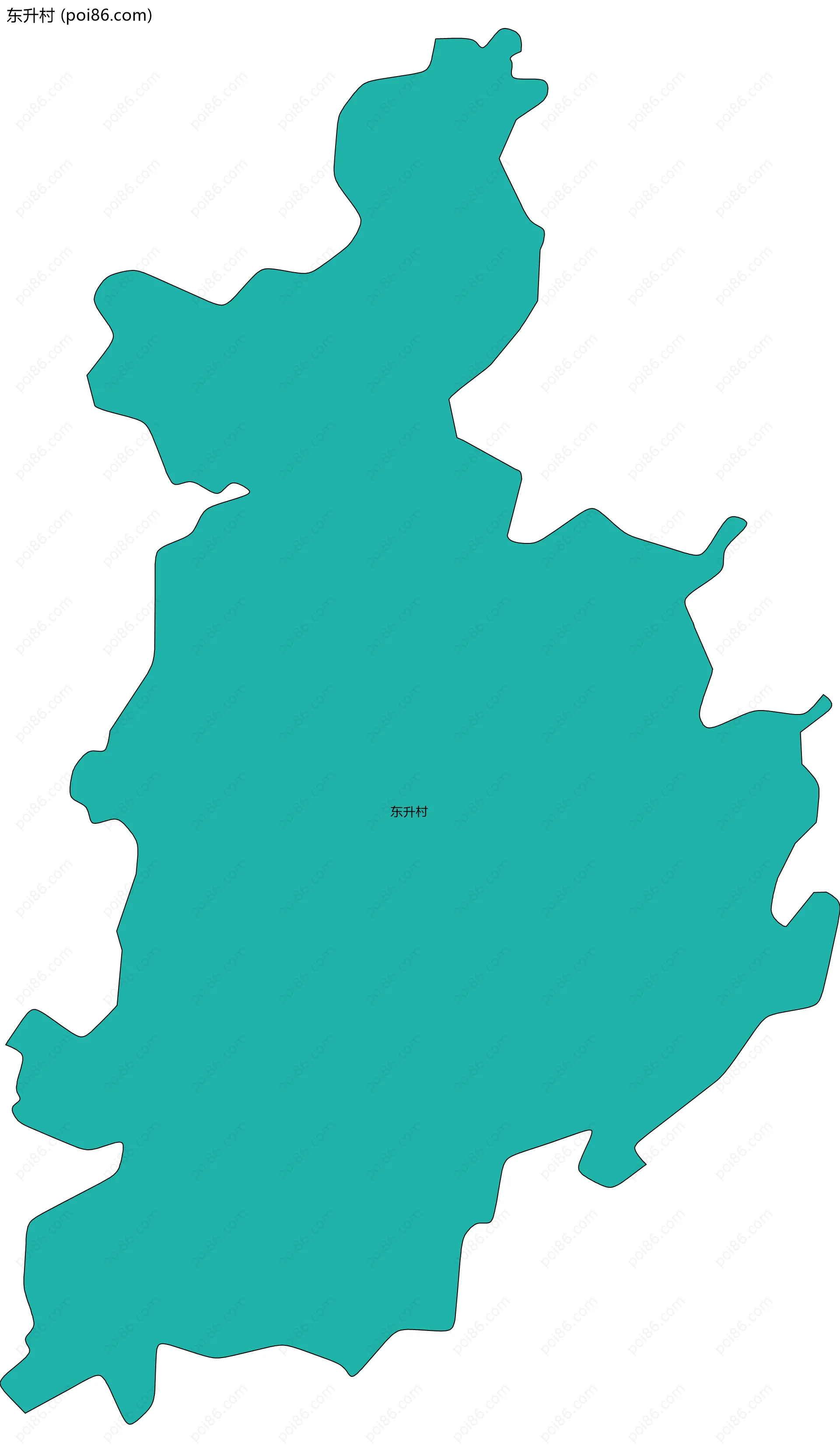 东升村边界地图