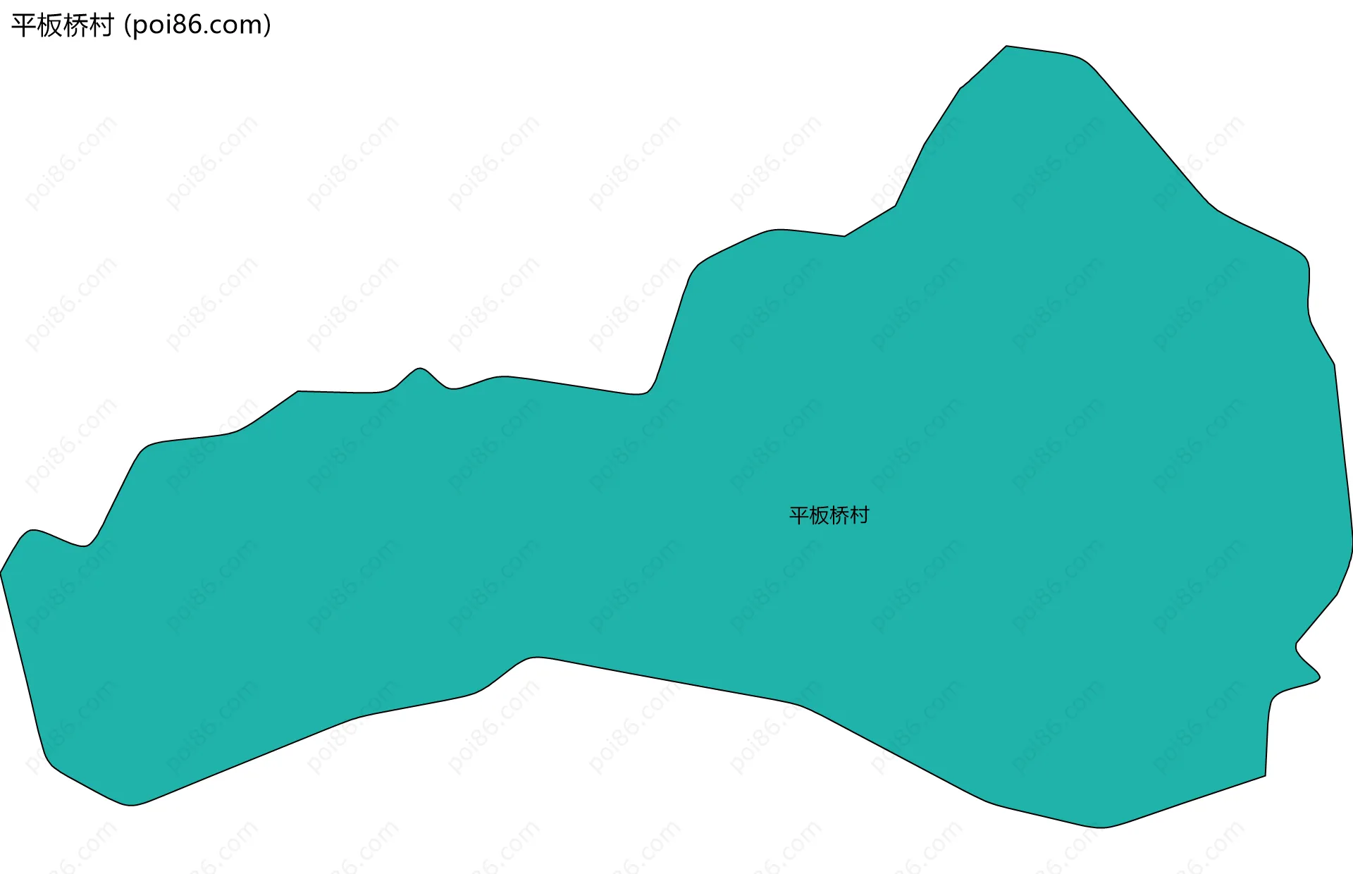 平板桥村边界地图