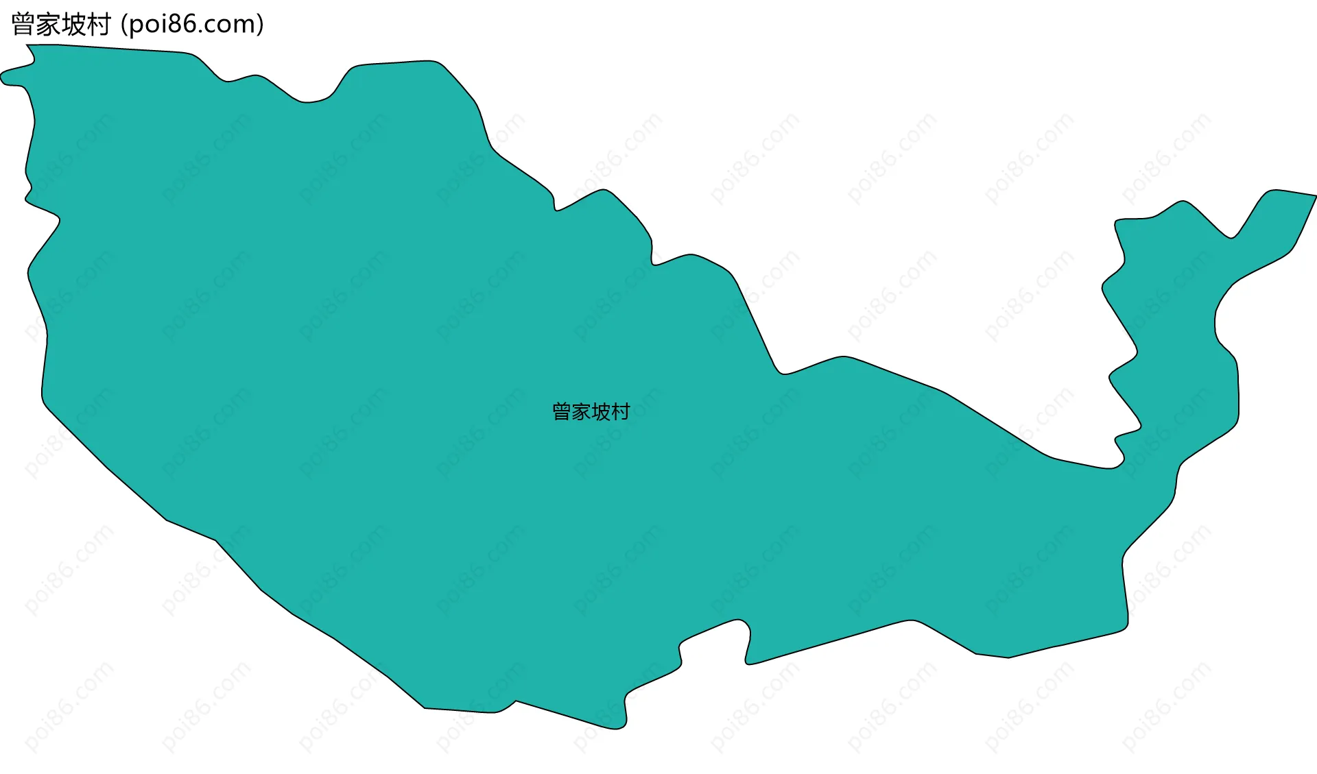 曾家坡村边界地图