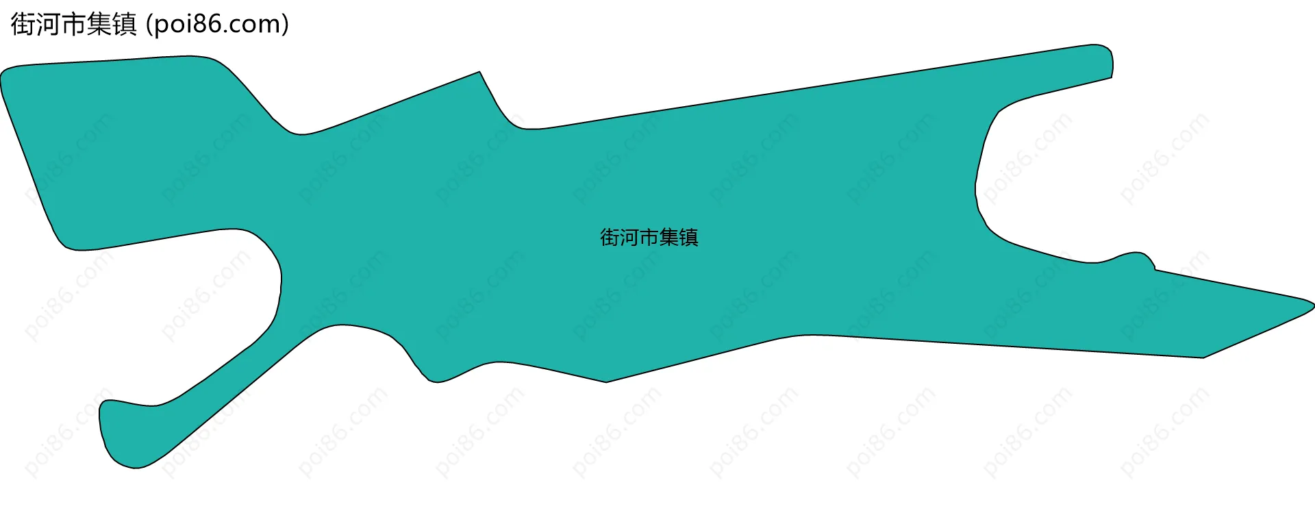街河市集镇边界地图
