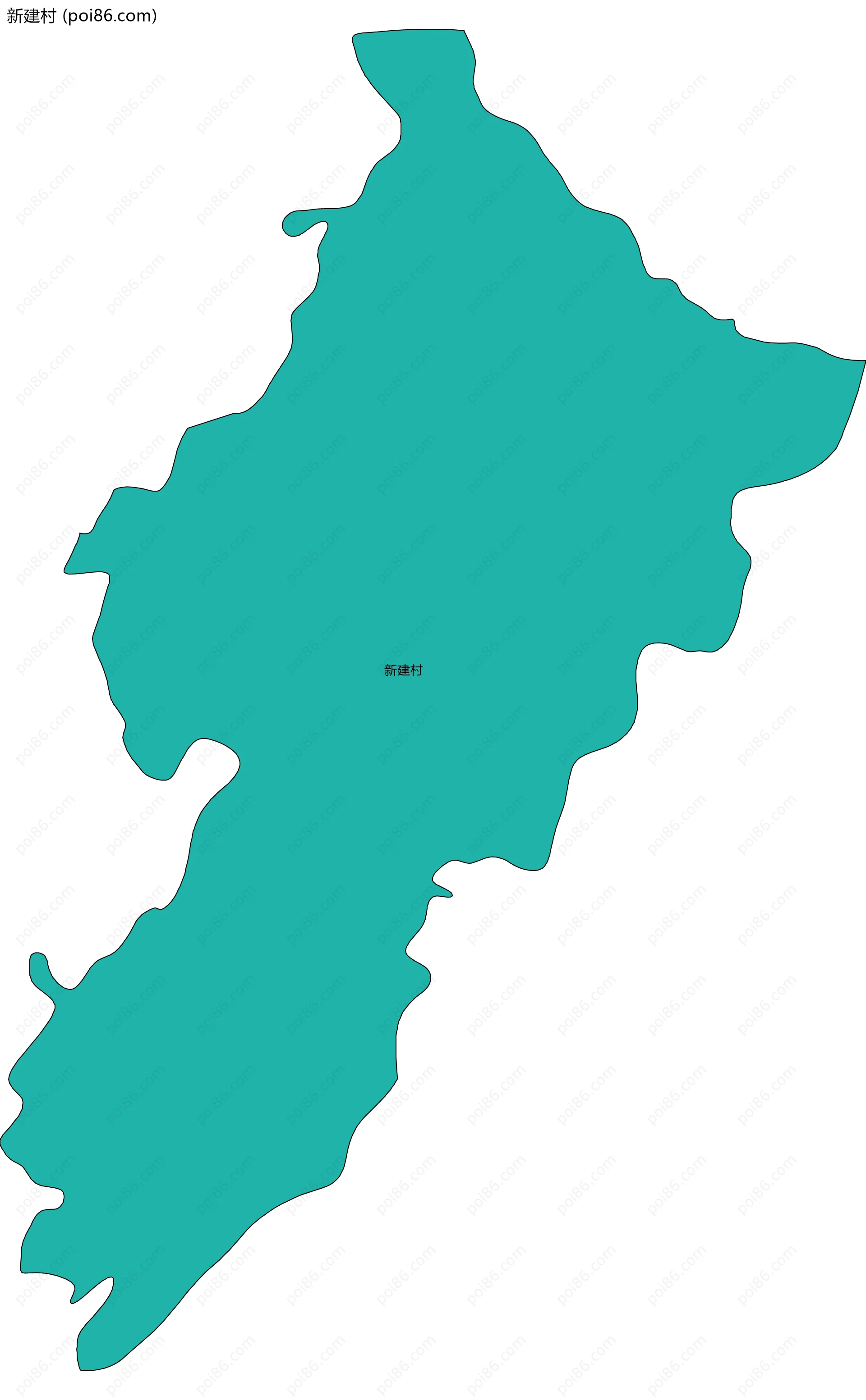 新建村边界地图