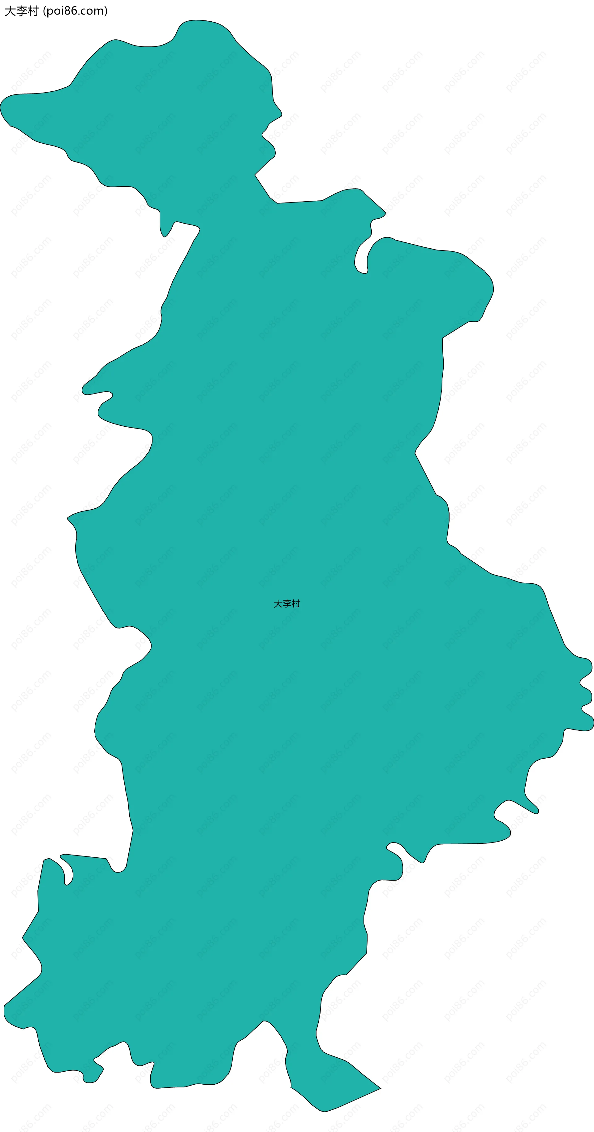 大李村边界地图