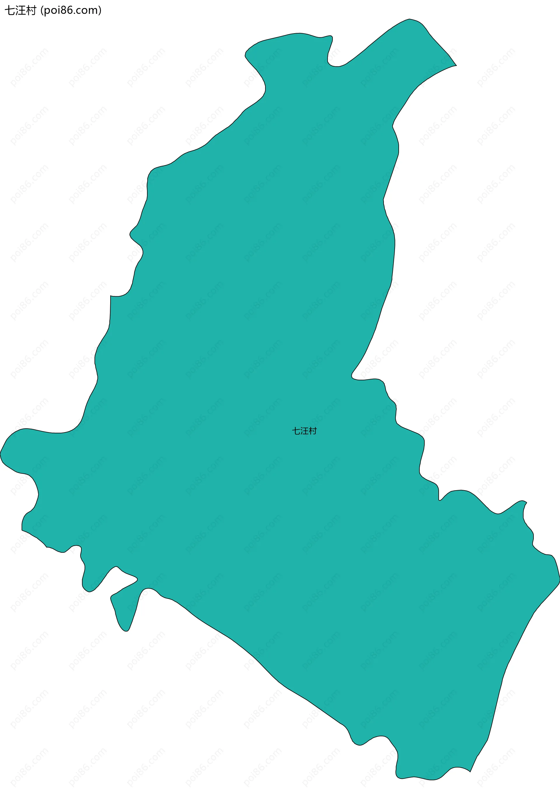七汪村边界地图