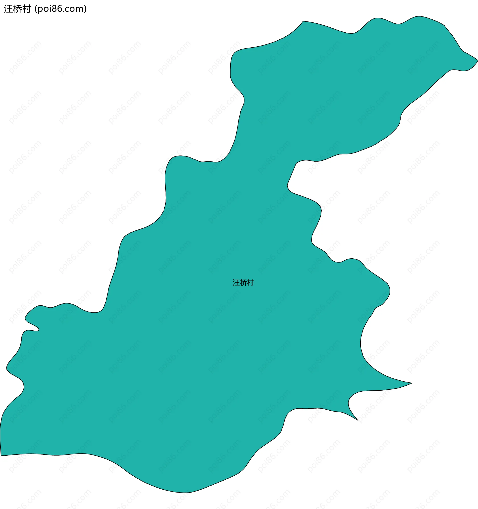 汪桥村边界地图