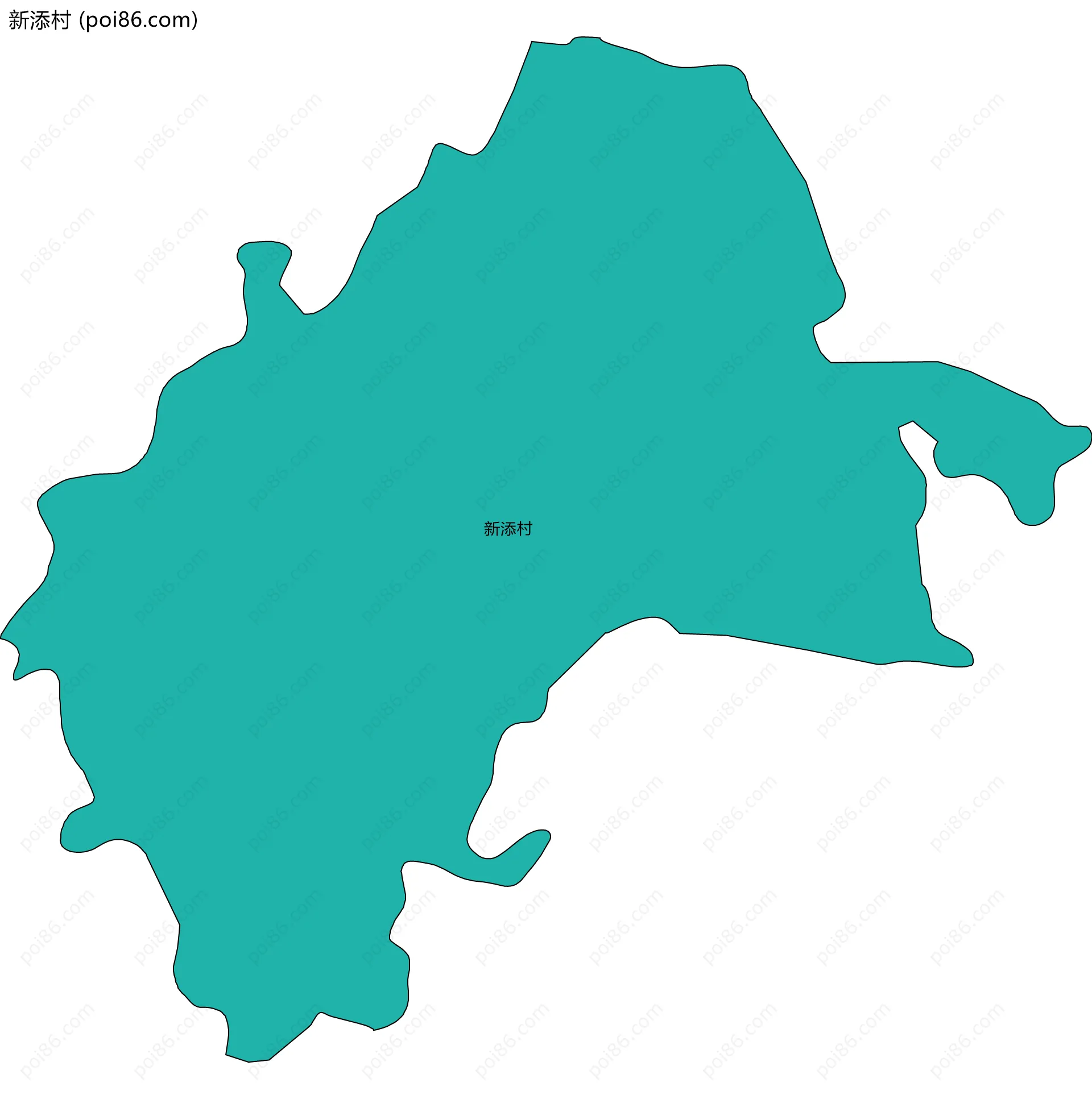 新添村边界地图