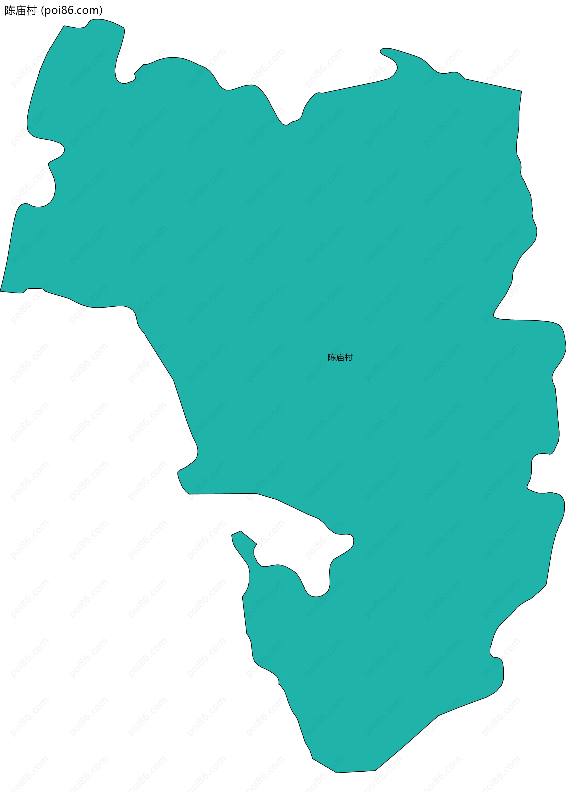 陈庙村边界地图