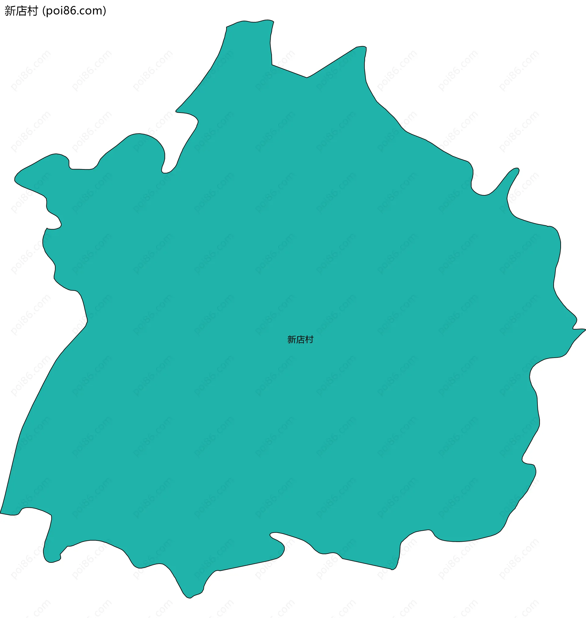 新店村边界地图