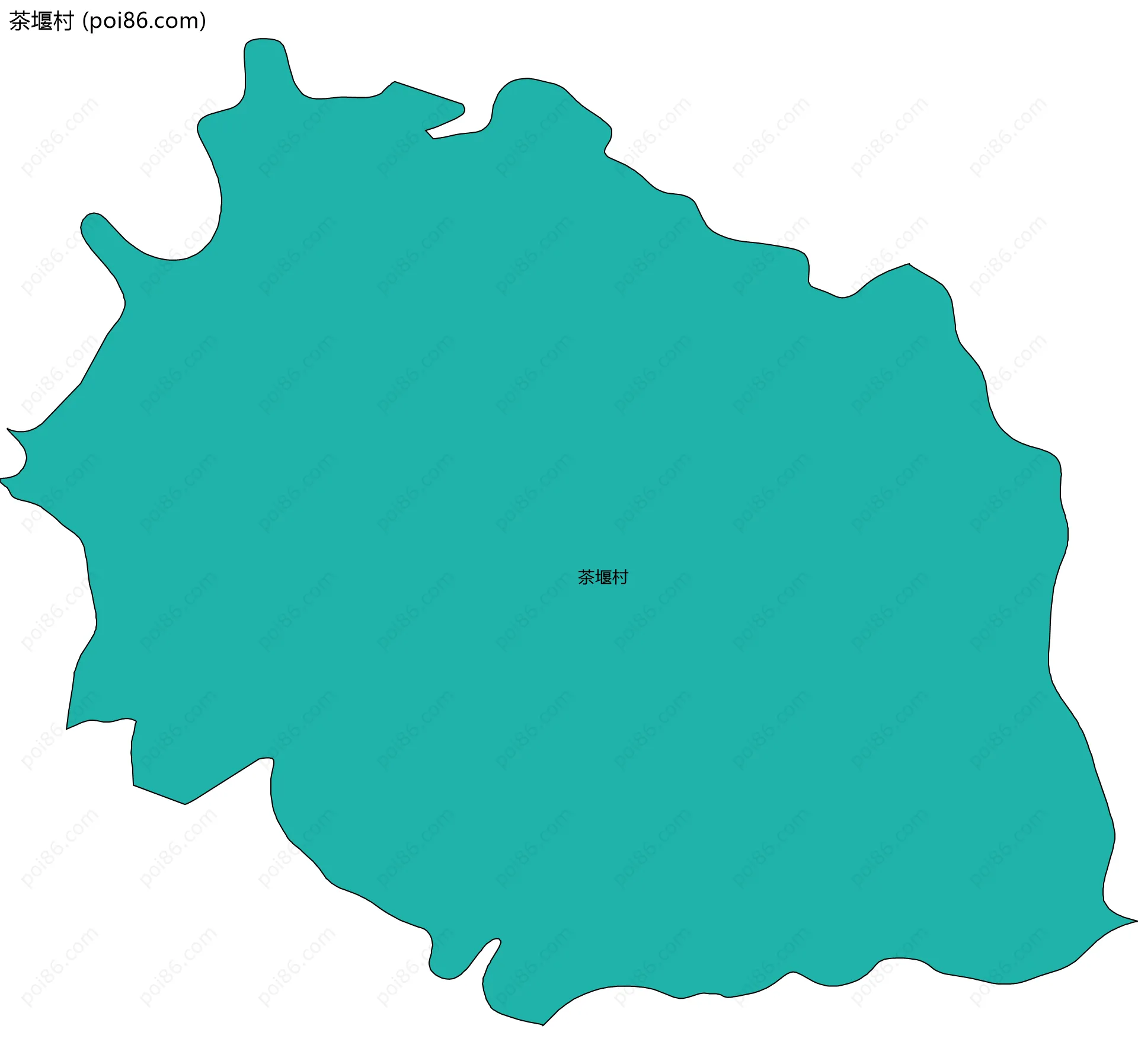 茶堰村边界地图