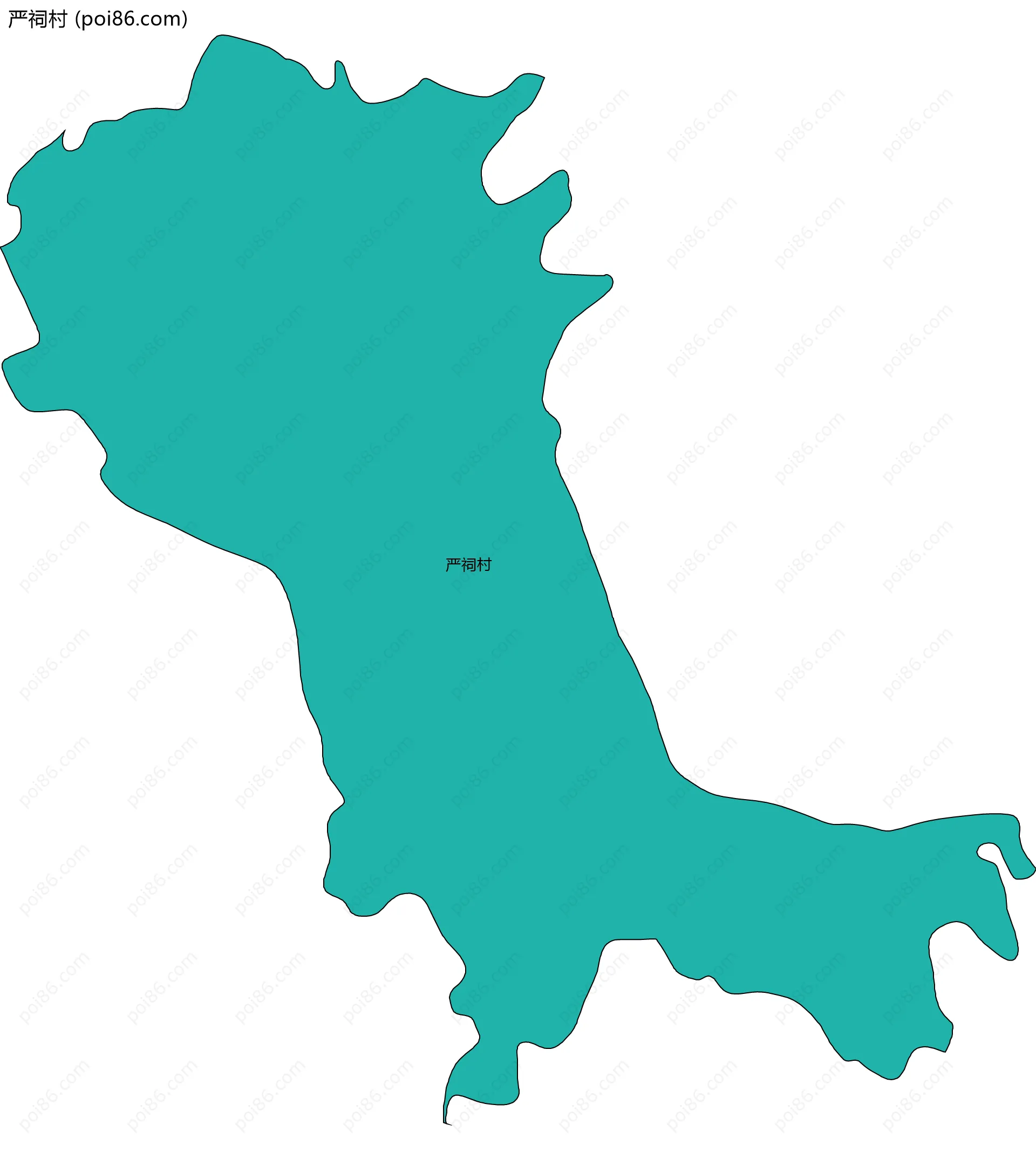 严祠村边界地图