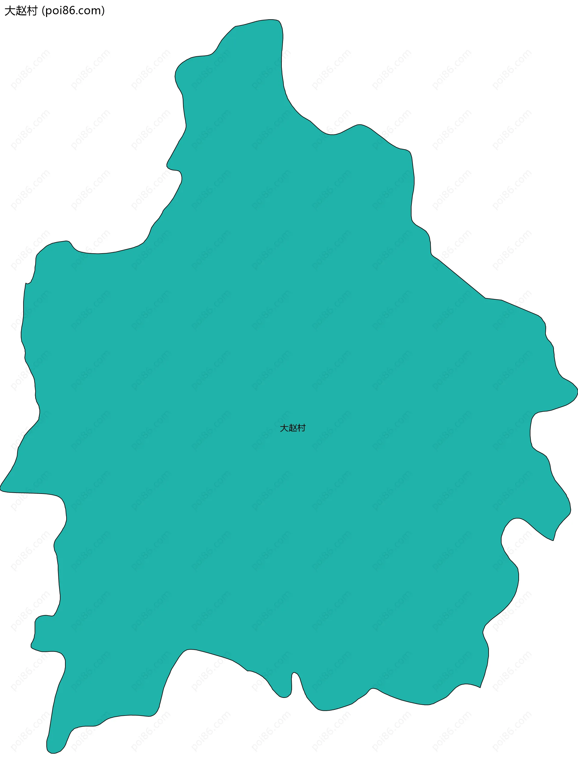 大赵村边界地图